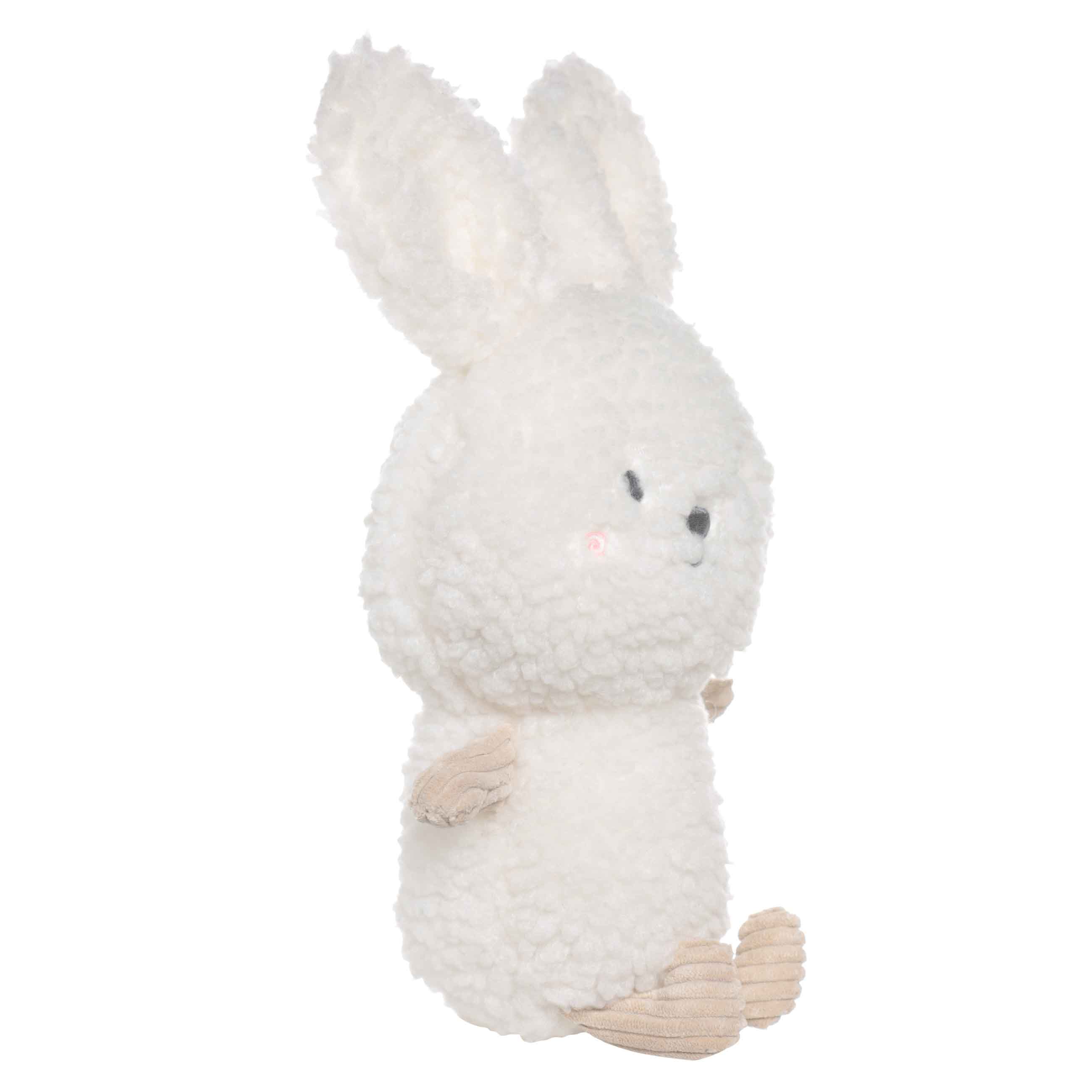 Игрушка, 25 см, мягкая, букле, бежевая, Зайка, Rabbit, image-1