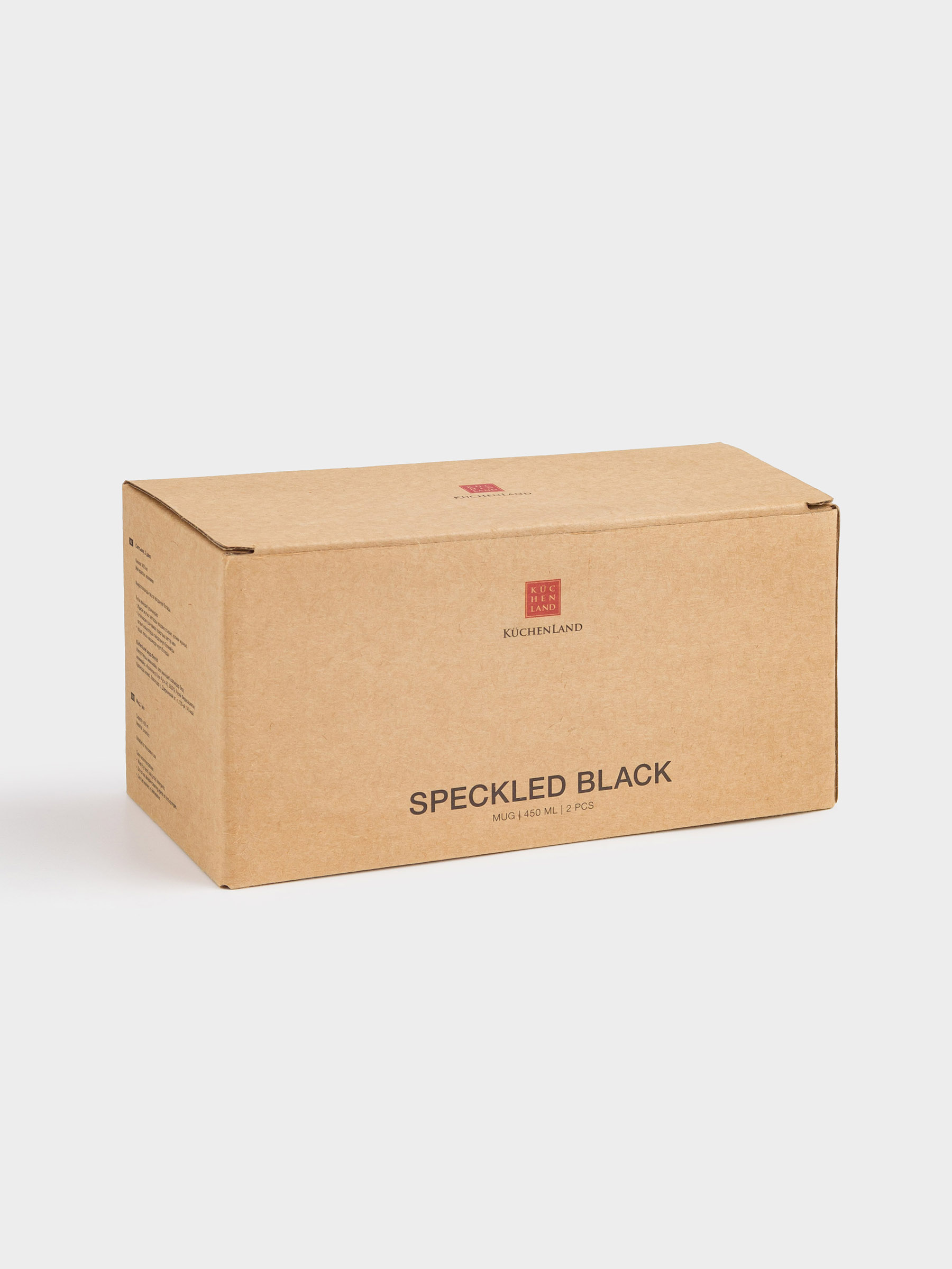 Кружка, 450 мл, 2 шт, керамика, белая, с черным кантом, в крапинку, Speckled black, image-6