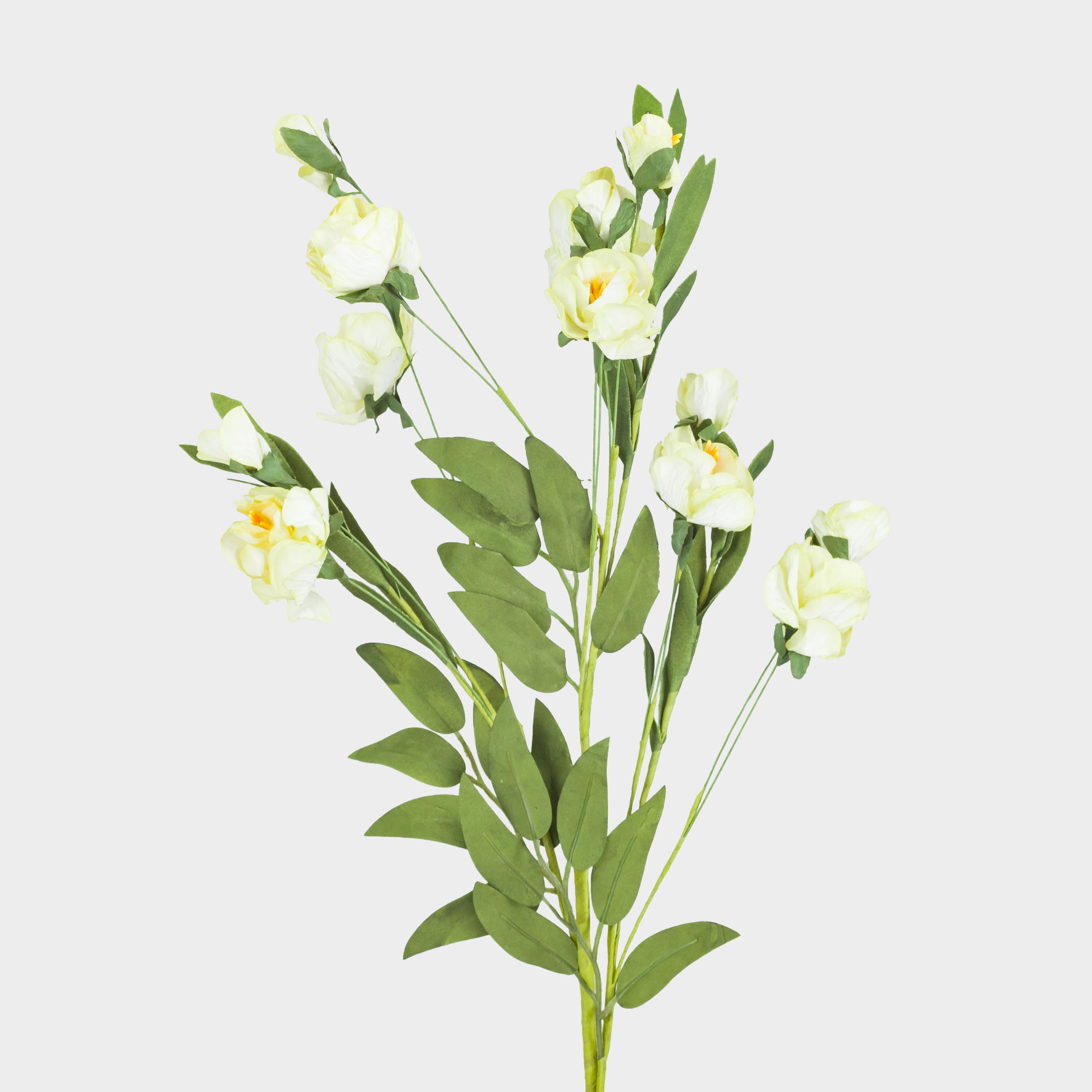 Ветка декоративная, 80 см, бумага/пенопласт, Желтые бутоны, Flower garden, image-0