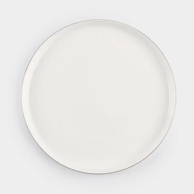 Түскі ас тәрелкесі, 26 см, фарфор F, ақ, Ideal silver ,image-0