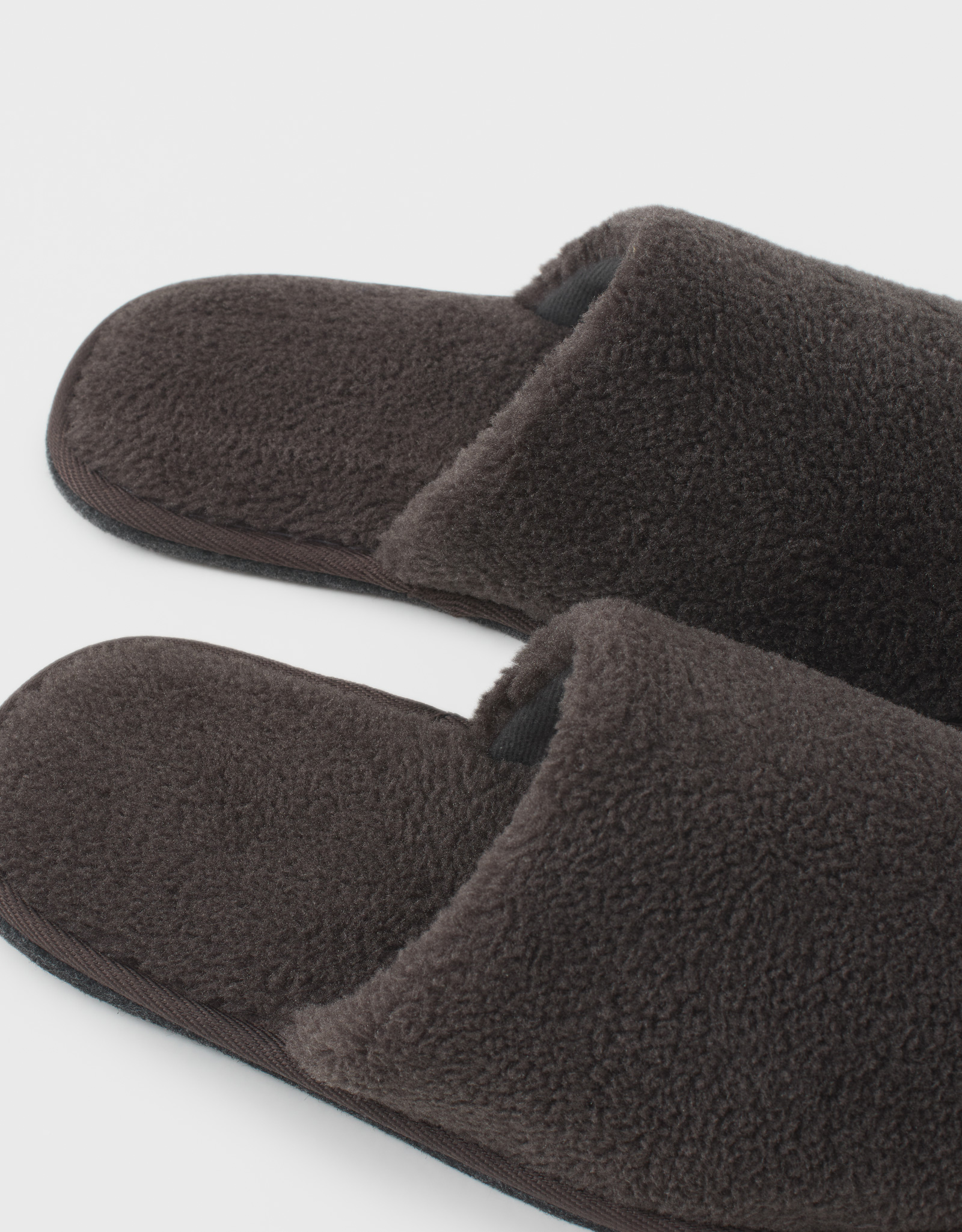 Тапочки мужские, домашние, искусственный мех, темно-серые, Plush, image-3