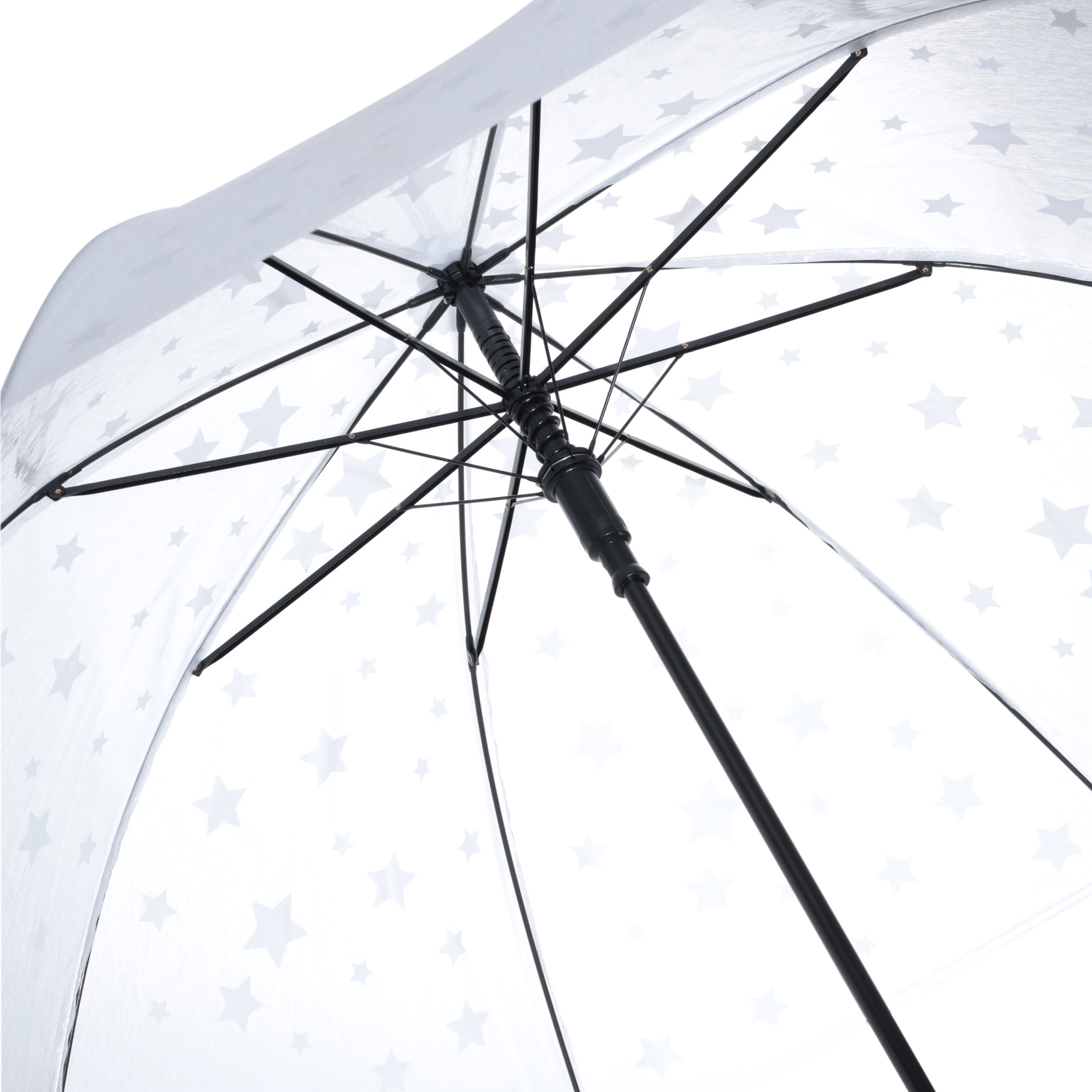 Зонт-трость, 48 см, детский, полиоксиэтилен, прозрачный, Звезды, Aspen изображение № 1
