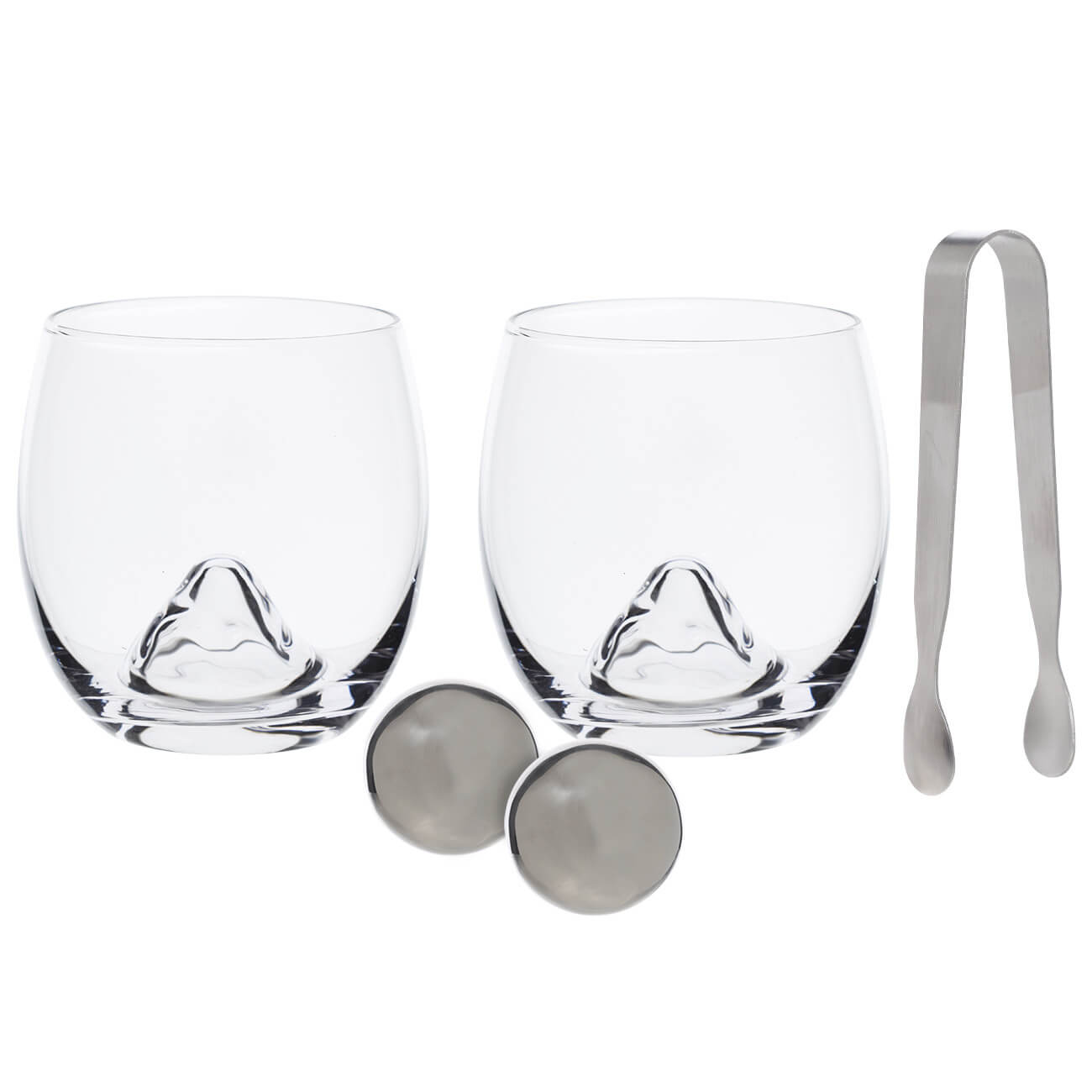 Набор для виски, 2 перс, 5 пр, стаканы/охлаждающие шарики, стекло/сталь, Hill, Bar изображение № 1
