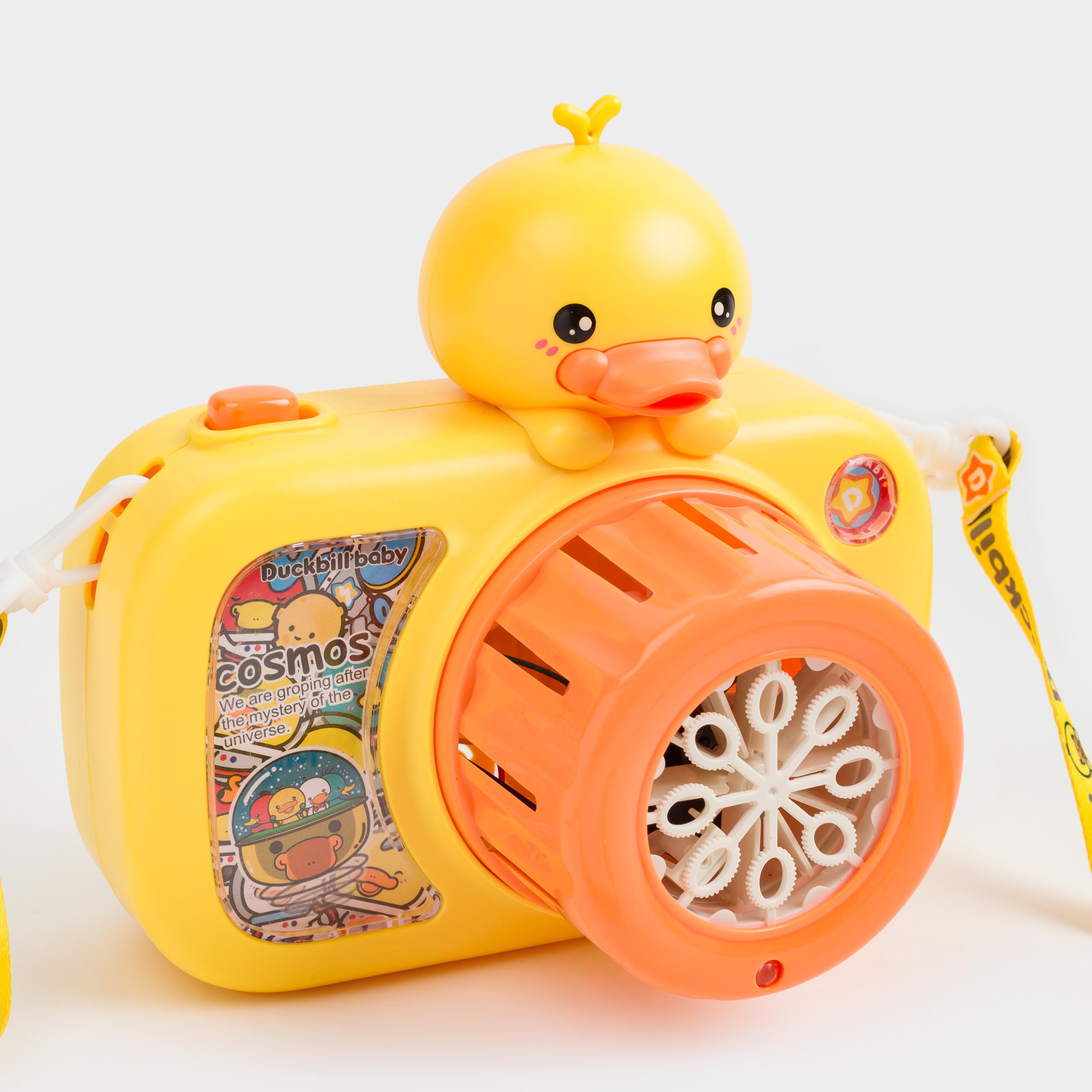 Генератор мыльных пузырей, 10 см, пластик, желтый, Утенок с фотоаппаратом, Duck yellow, image-6