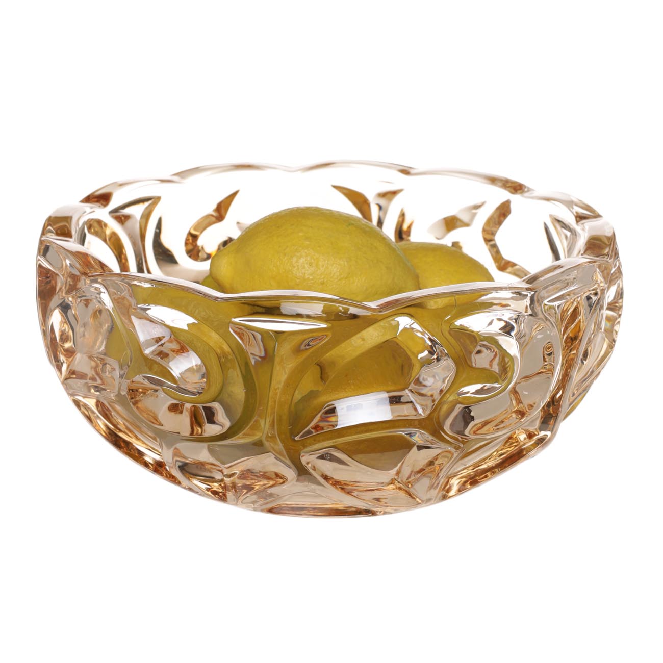 Салатник, 24х11 см, 2,8 л, стекло Р, янтарный, Узоры, Gala, image-3