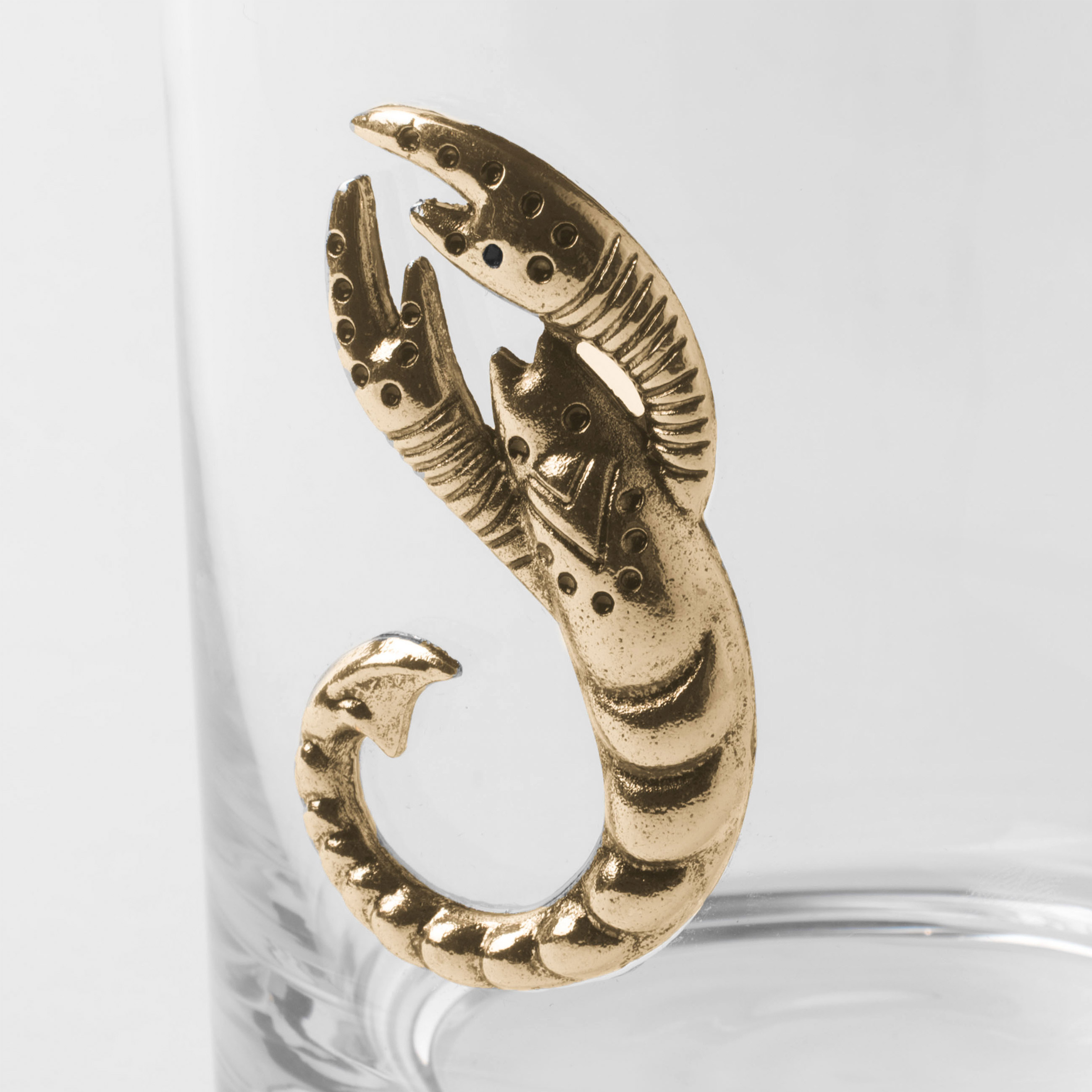 Стакан для виски, 10 см, 340 мл, стекло/металл, золотистый, Скорпион, Zodiac, image-4