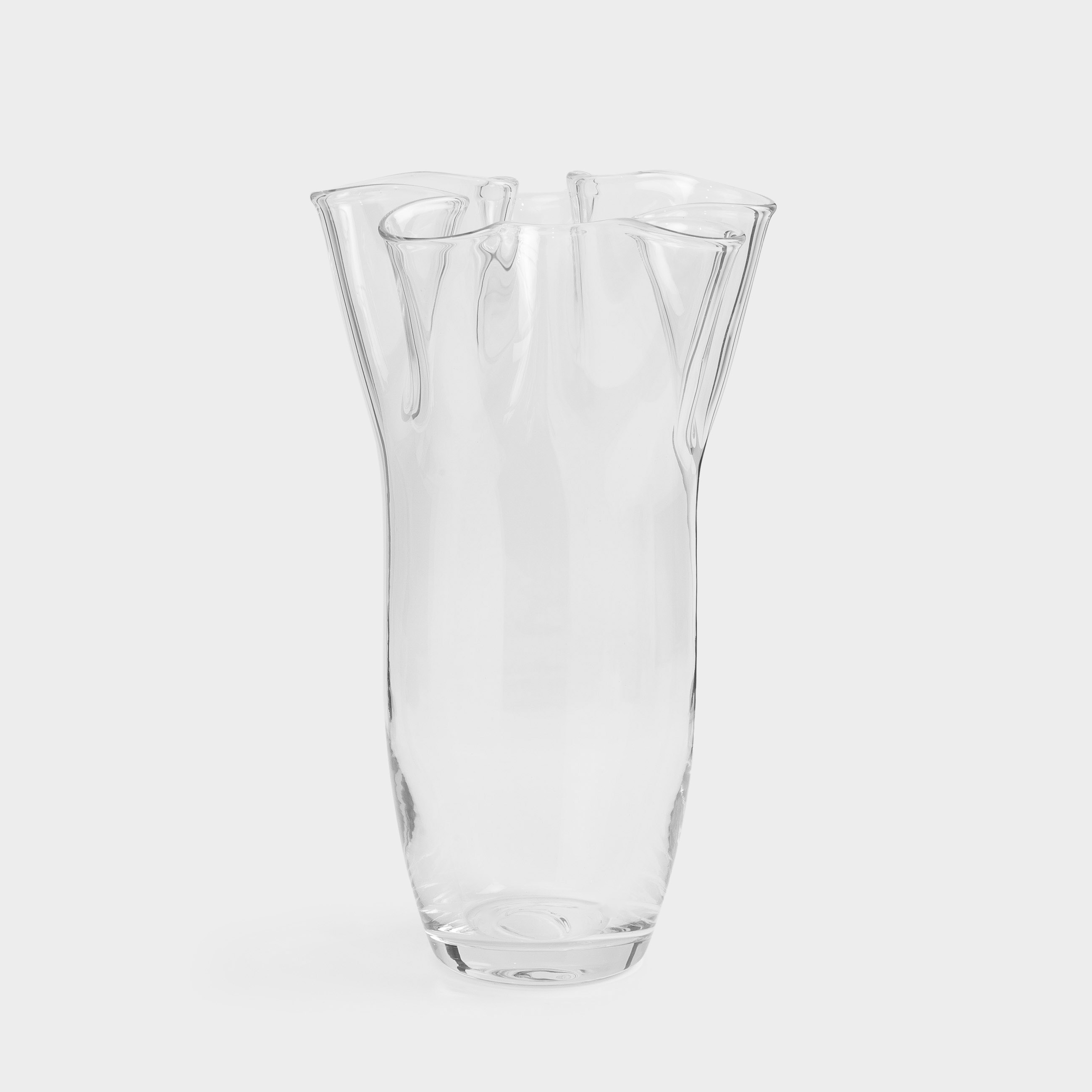 Гүл вазасы, 31 см, шыны, Мыжылған әсер, Crumple, image-0