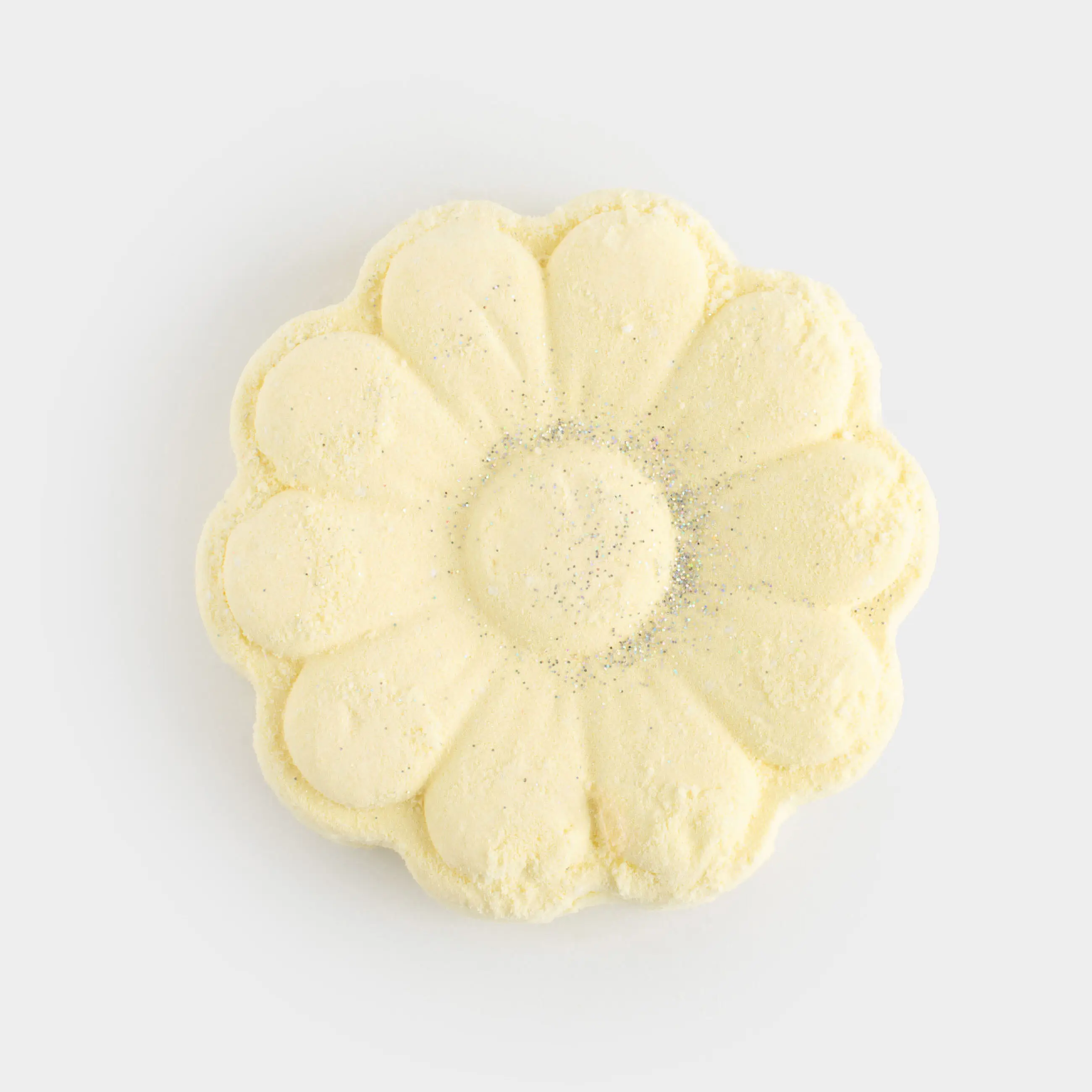 Бомбочка для ванны, 100 гр, желтая, Крем-брюле, Цветок, Flower spa, image-0