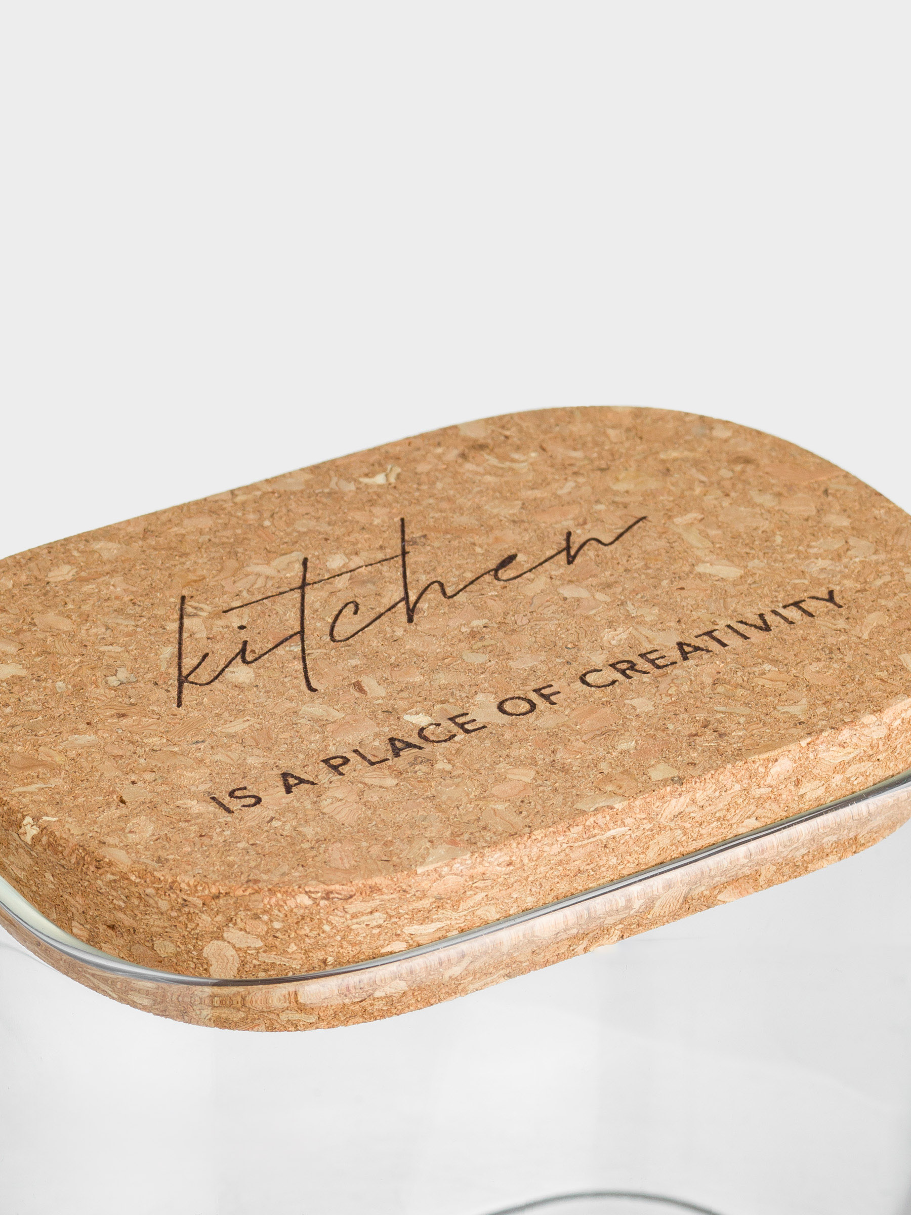 Банка для сыпучих продуктов, 600 мл, стекло/пробка, прямоугольная, Clear cork, image-3