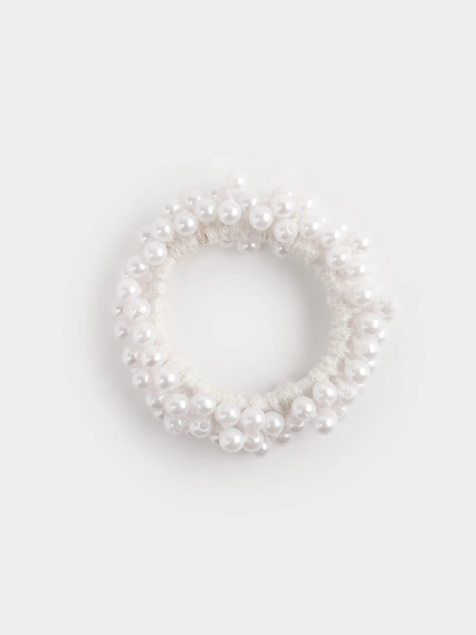 Шашқа арналған резеңке, 6 см, пластик, ақ, Інжу, Pearl