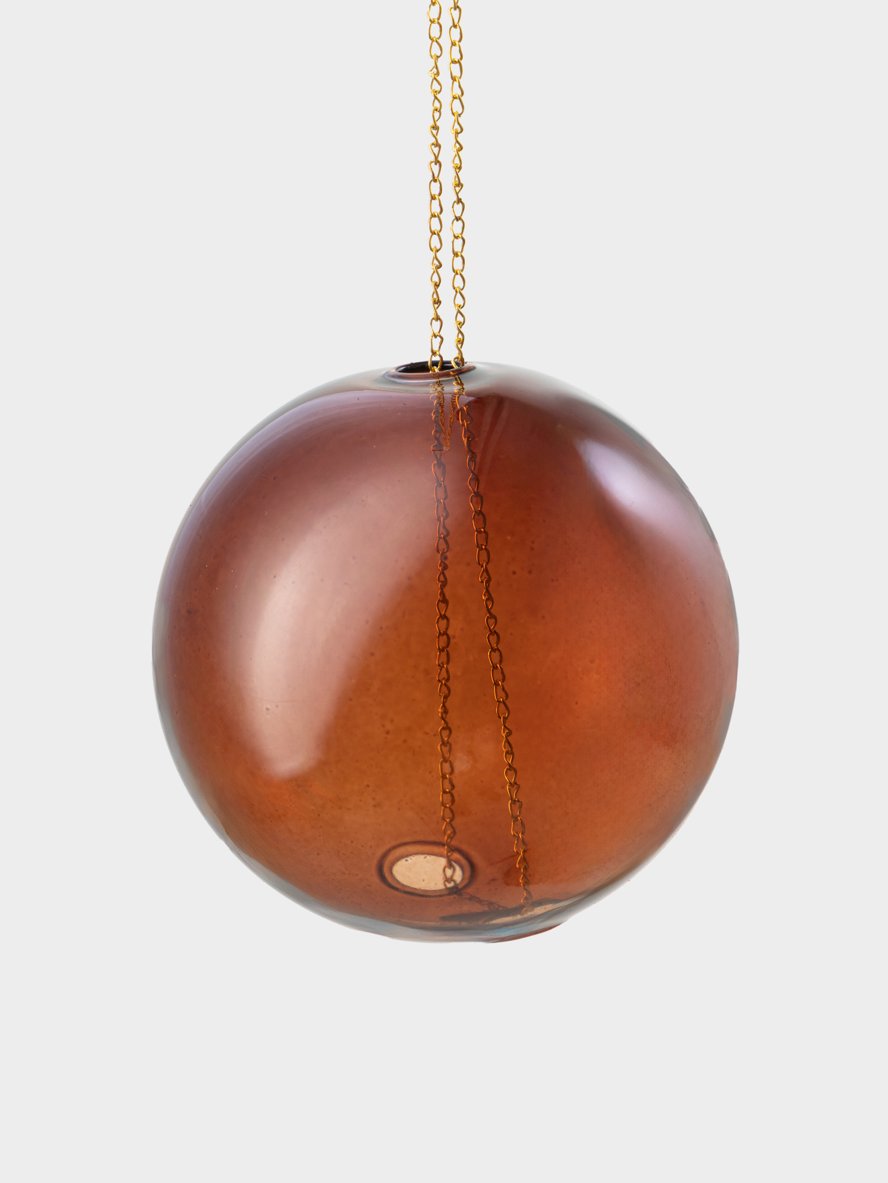 Шырша ойыншығы, 8 см, шыны/металл, жасыл, Шынжырдағы шар, Ball christmas, image-0