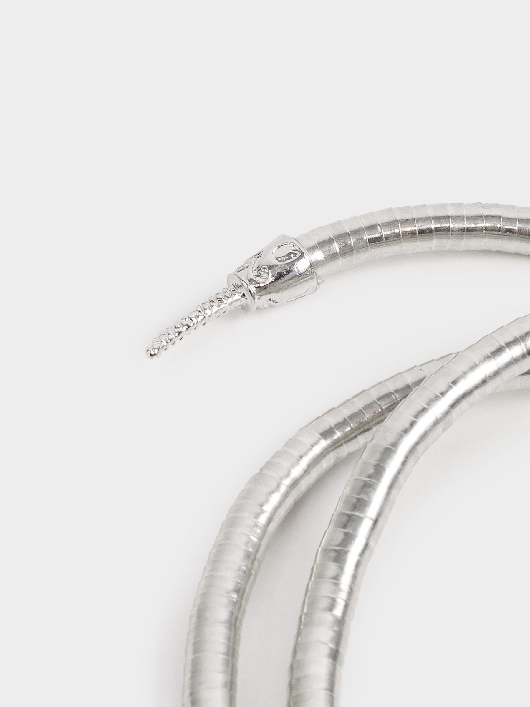 Алқа, 90 см, металл, күміс, Жылан, Jewelry snake, image-3