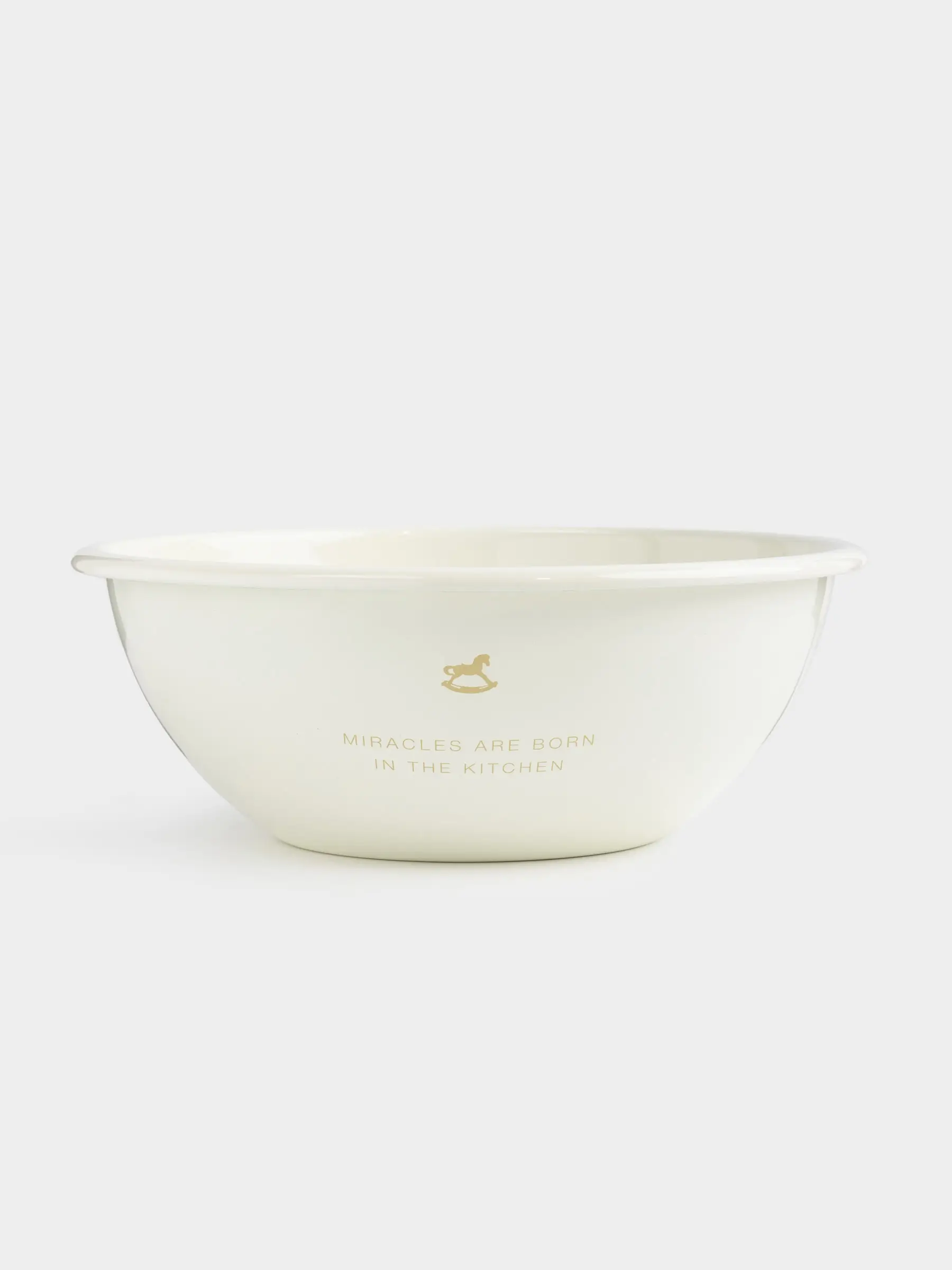 Миска, 1,6 л, металл эмалированный, молочная, Лошадка-качалка, Enamel