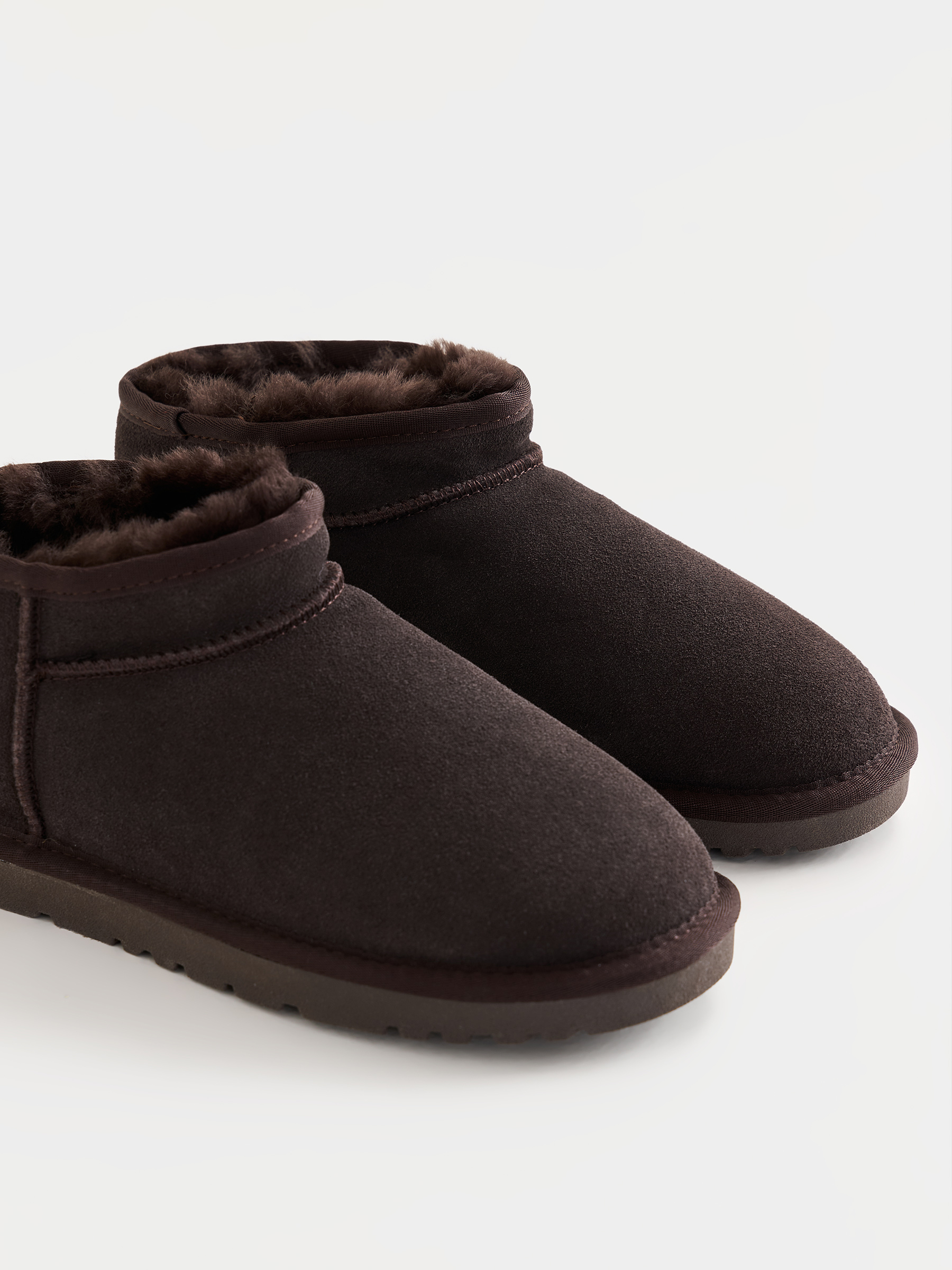 Угги женские, р. 37, замша/шерсть, коричневые, Suede, image-5