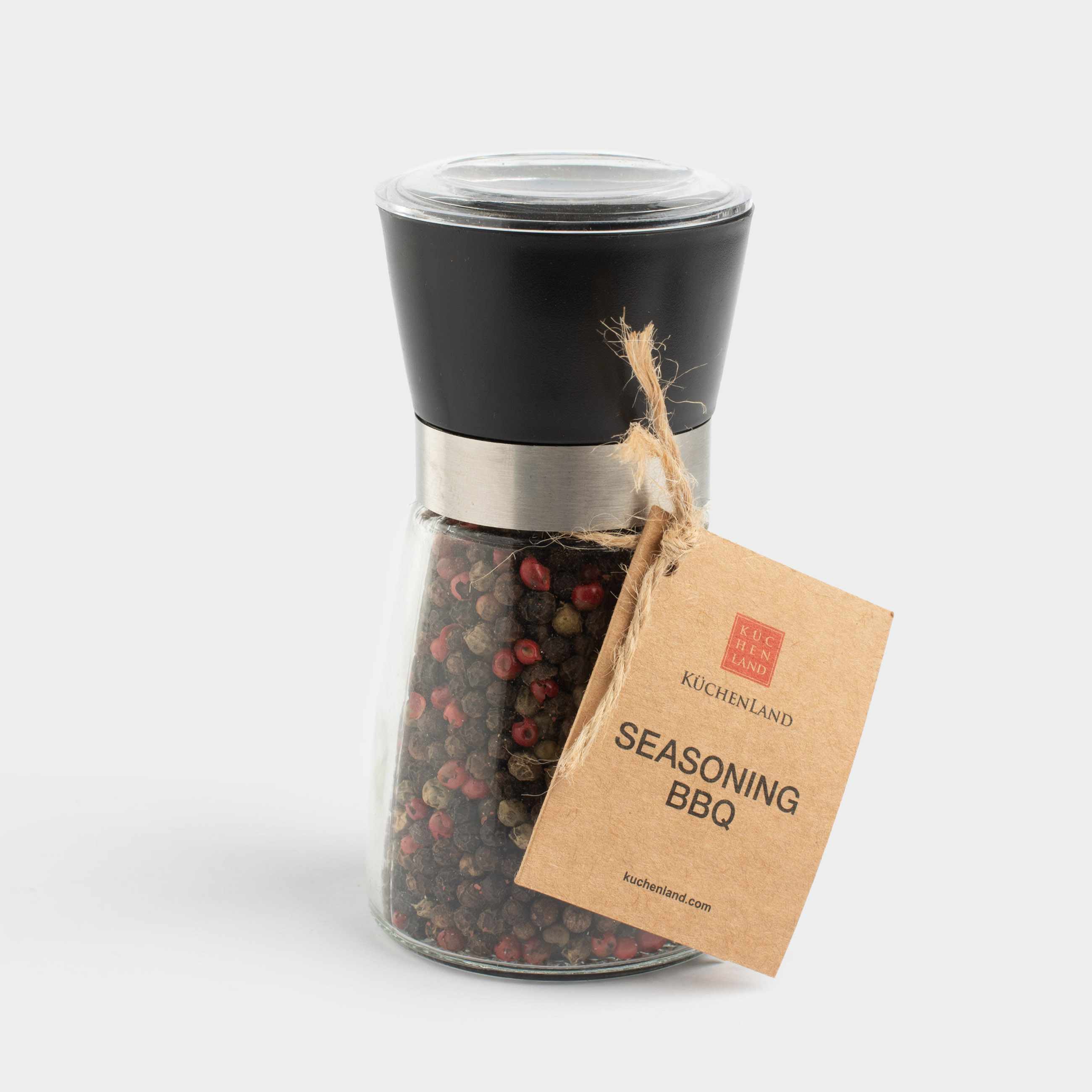 Мельница для специй 13 см, механическая, стекло, Три перца, Seasoning BBQ, image-2