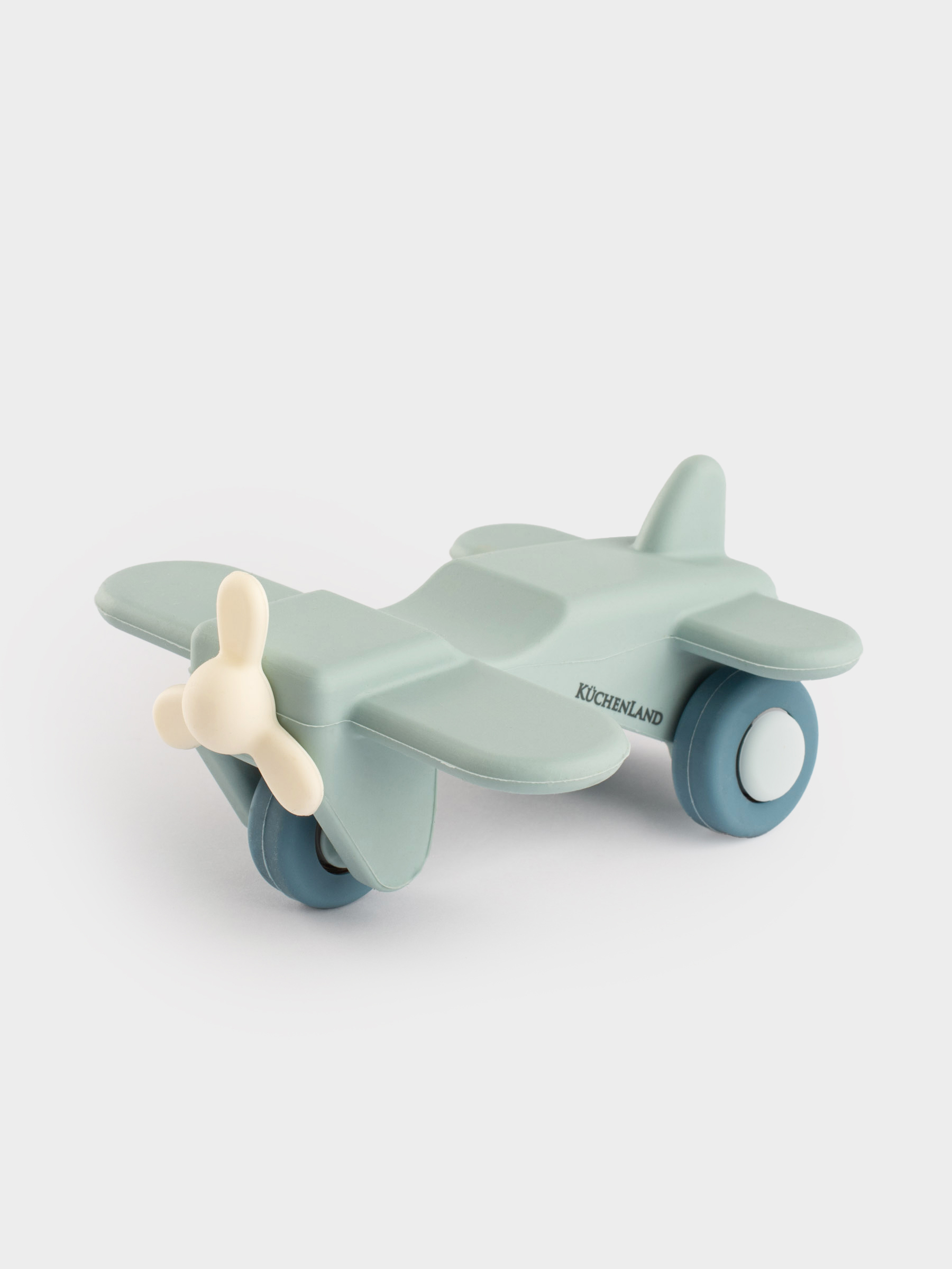 Игрушка, 11х5 см, силикон, голубая, Самолет, Kiddy, image-0