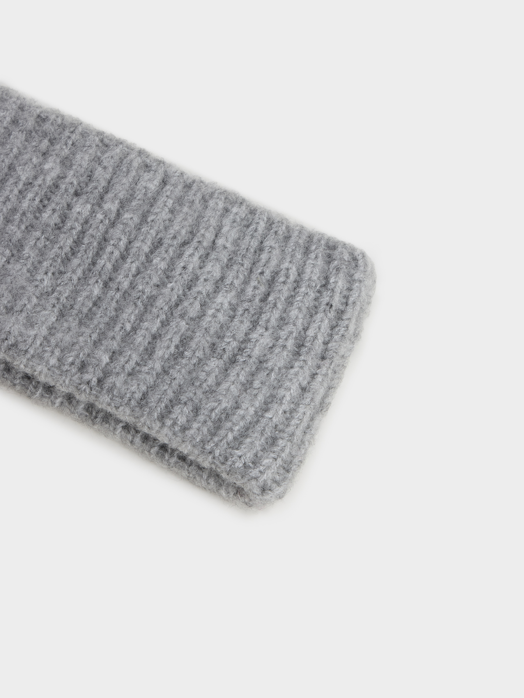 Повязка на голову женская, единый размер, акрил/полиэстер, серая, Knitting, image-1