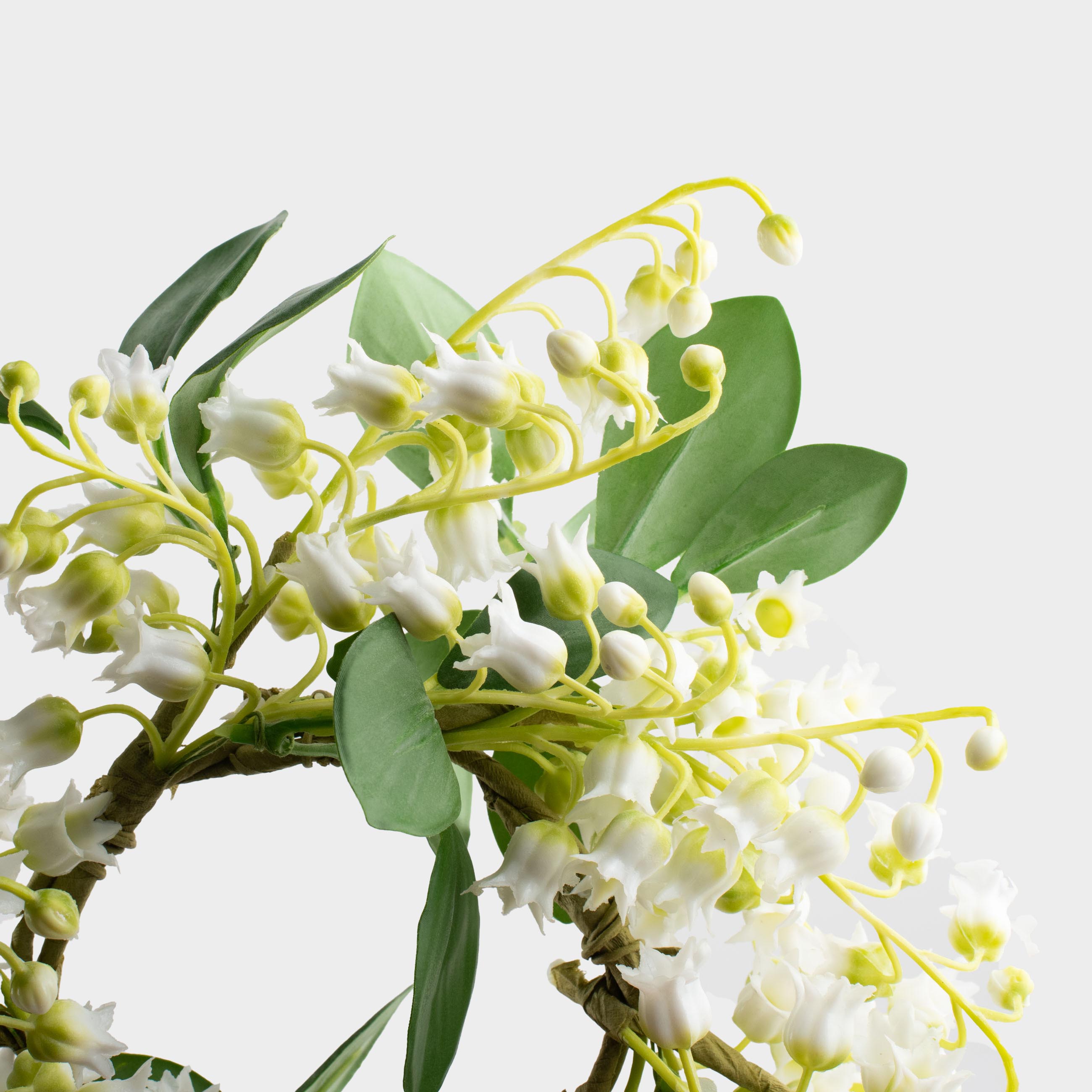 Венок декоративный, 9/26 см, пластик, Белые ландыши, May-lily, image-2