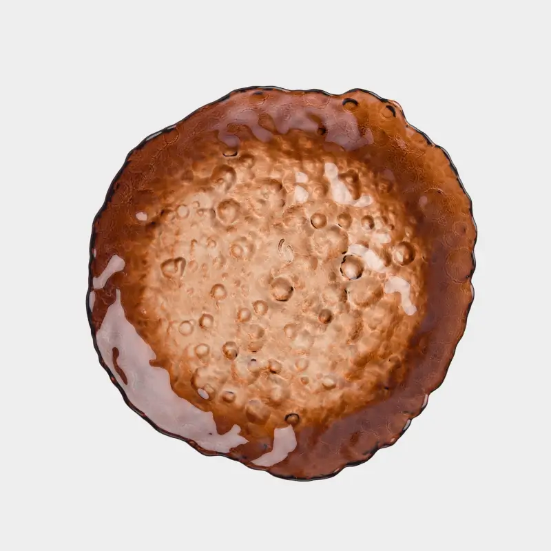Тарелка закусочная, 20 см, стекло, коричневый градиент, Nautilus color ,image-0