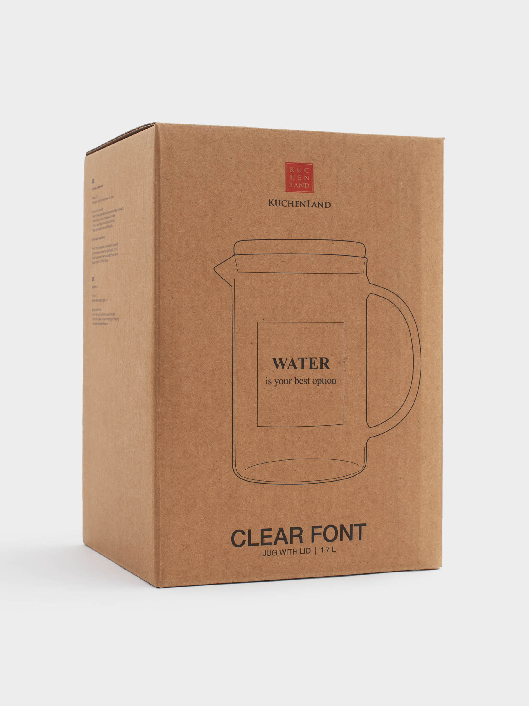 Құмыра, 1,7 л, қақпағы бар, Б Шыны / тығын, Clear font, image-4