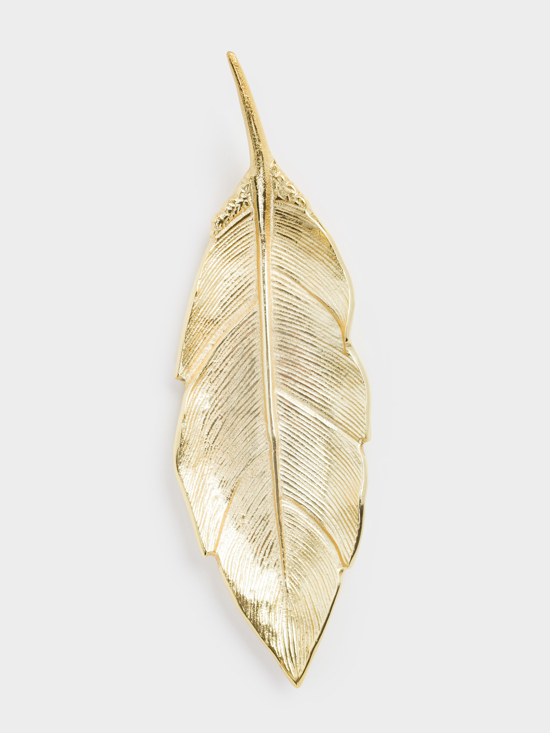 Блюдо декоративное, 26х9 см, металл, золотистое, Лист, Fantastic gold, image-4