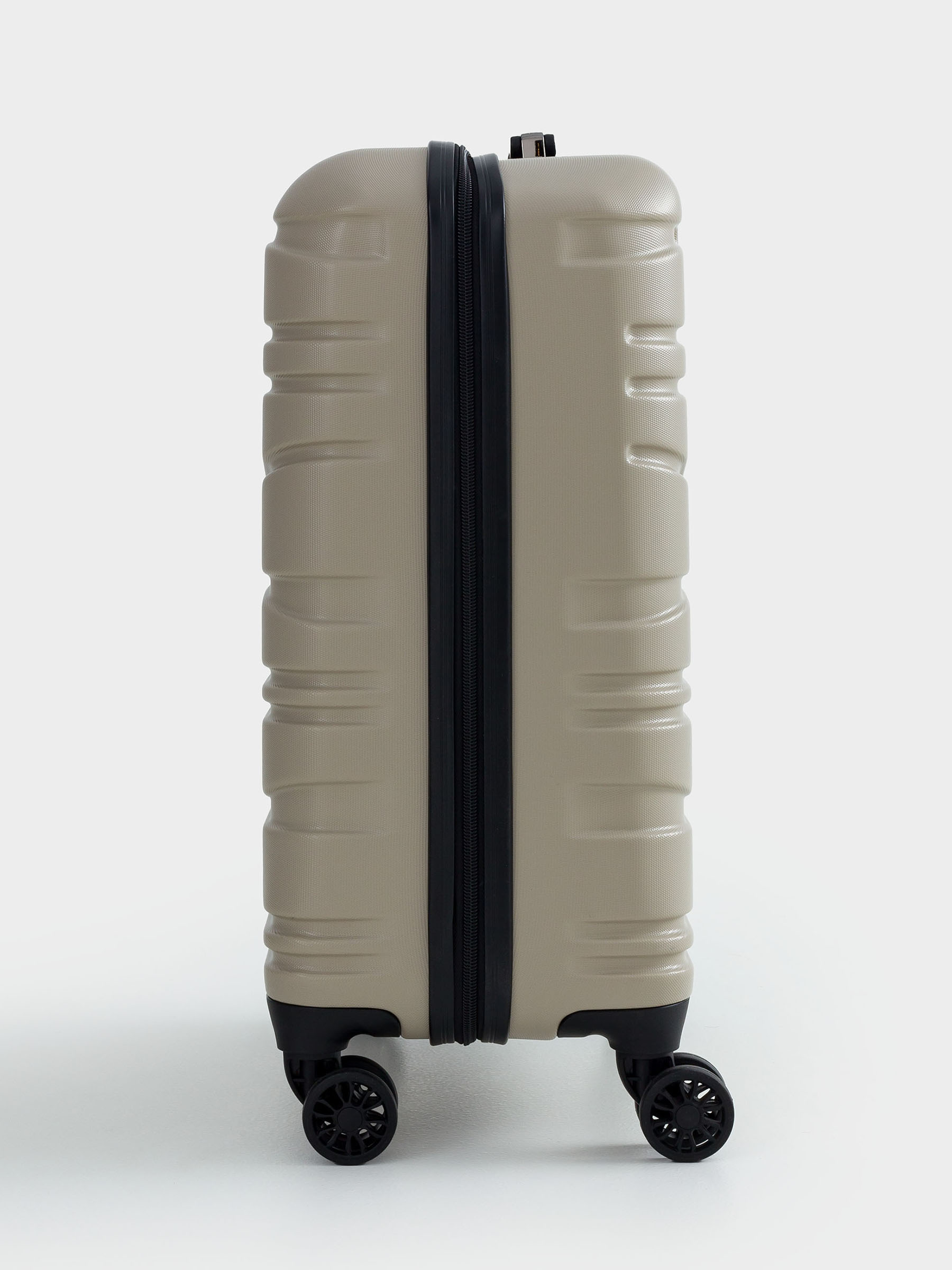 Чемодан S, 39х22х55 см, 2,7 кг, пластик, бежевый, Travel comfort, image-6