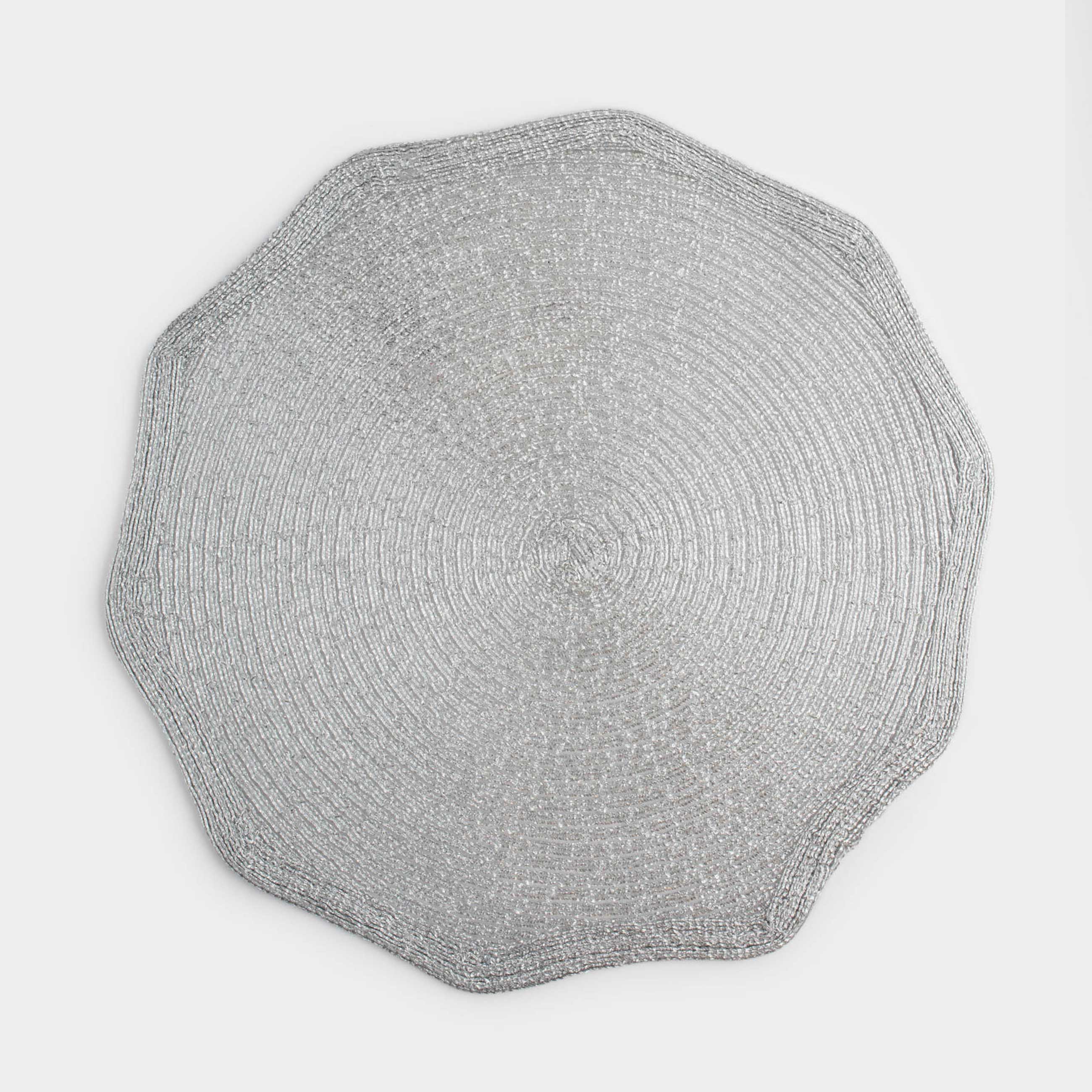 Аспаптарға арналған майлық, 38 см, полиэстер, бұйра, күміс, Rotary shine, image-0