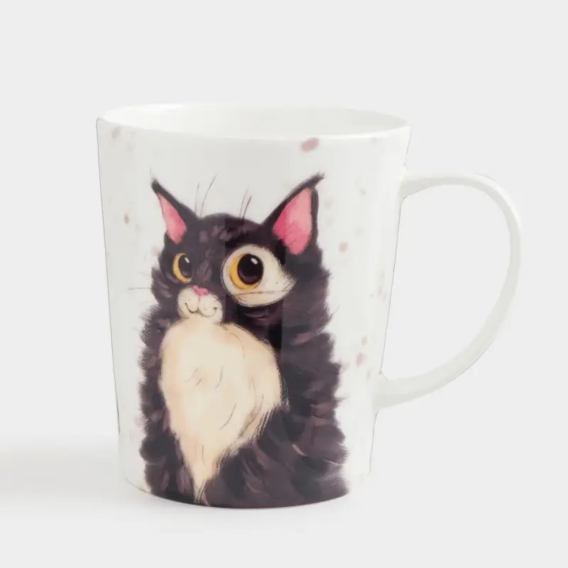 Саптыаяқ, 350 мл, фарфор F, ақ, Үлпілдек мысық, Cat ,image-0