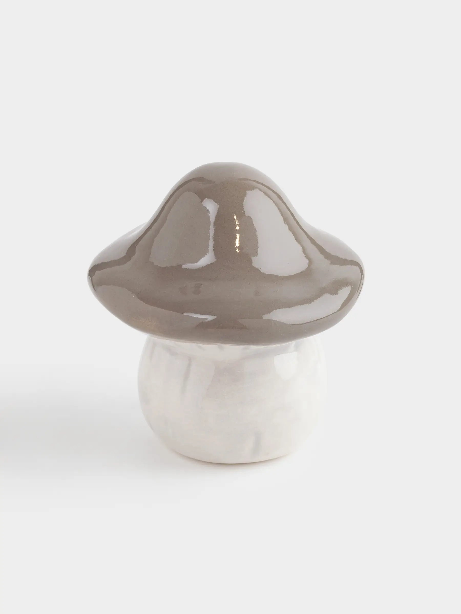 Статуэтка, 8 см, керамика, молочно-серая, Гриб, Slight frost, image-0