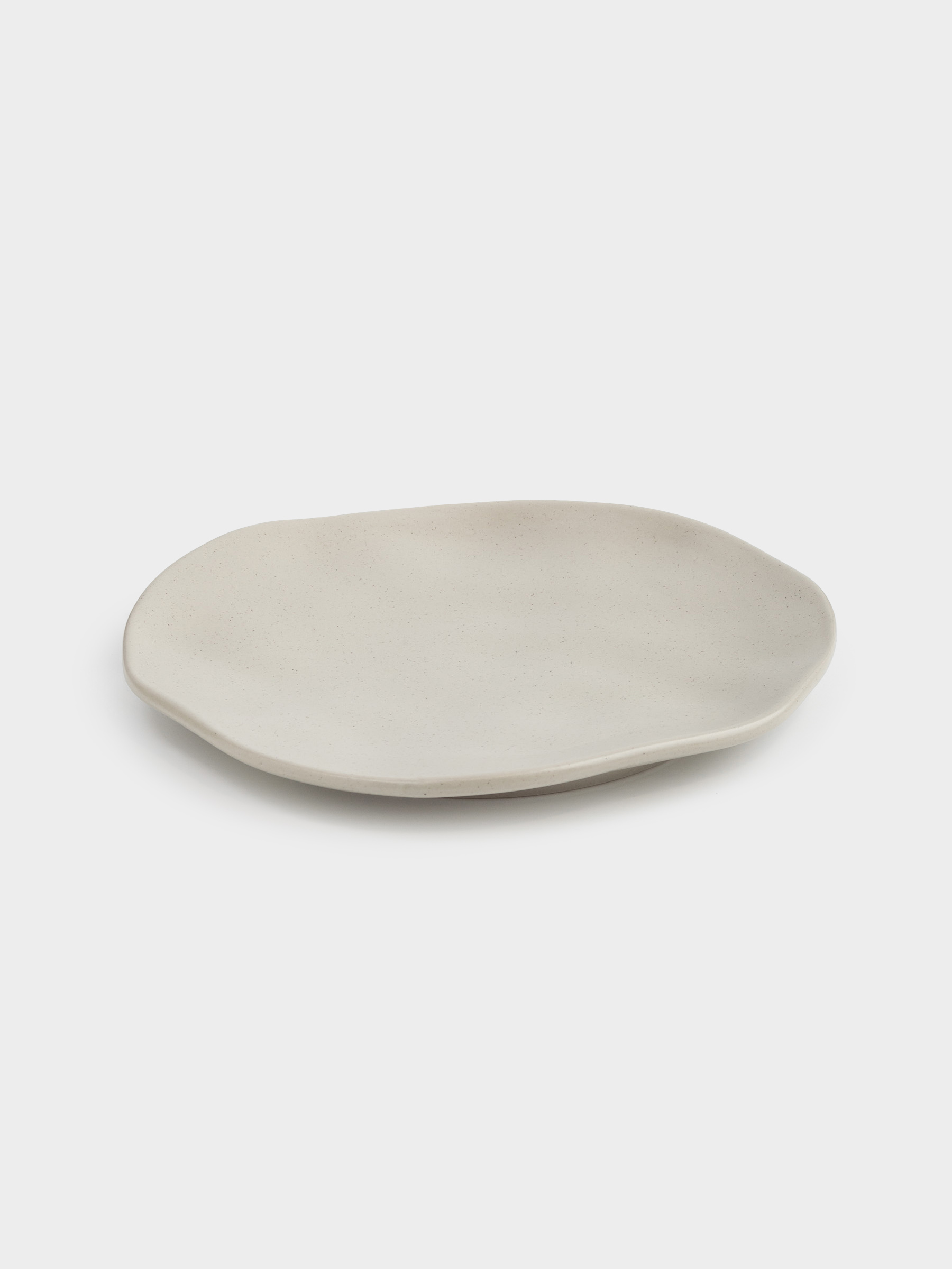 Тіскебасар тәрелкесі, 23 см, керамика, сарғылт-қоңыр, Мыжылған әсер, Crumple creme, image-2