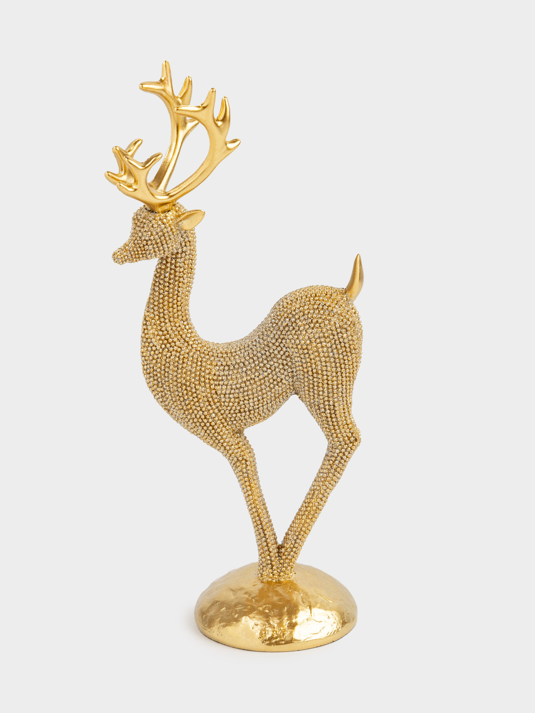 Статуэтка, 23 см, полирезин, золотистая, Олень, Deer sparks, image-0