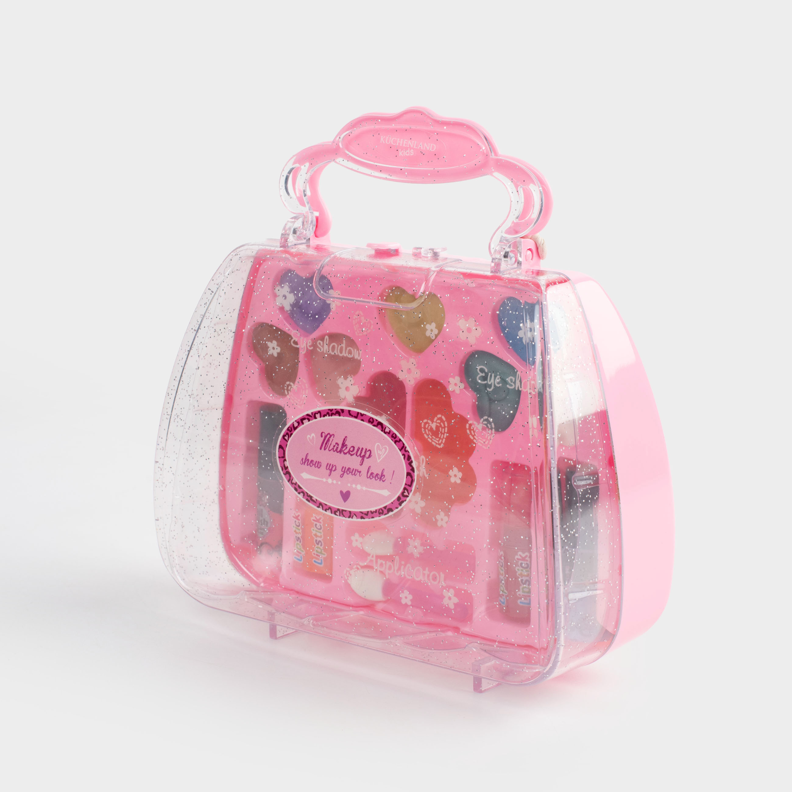 Набор косметики, детский, 15 см, 17 пр, пластик, розовый, Чемоданчик, Cosmetic kids, image-0