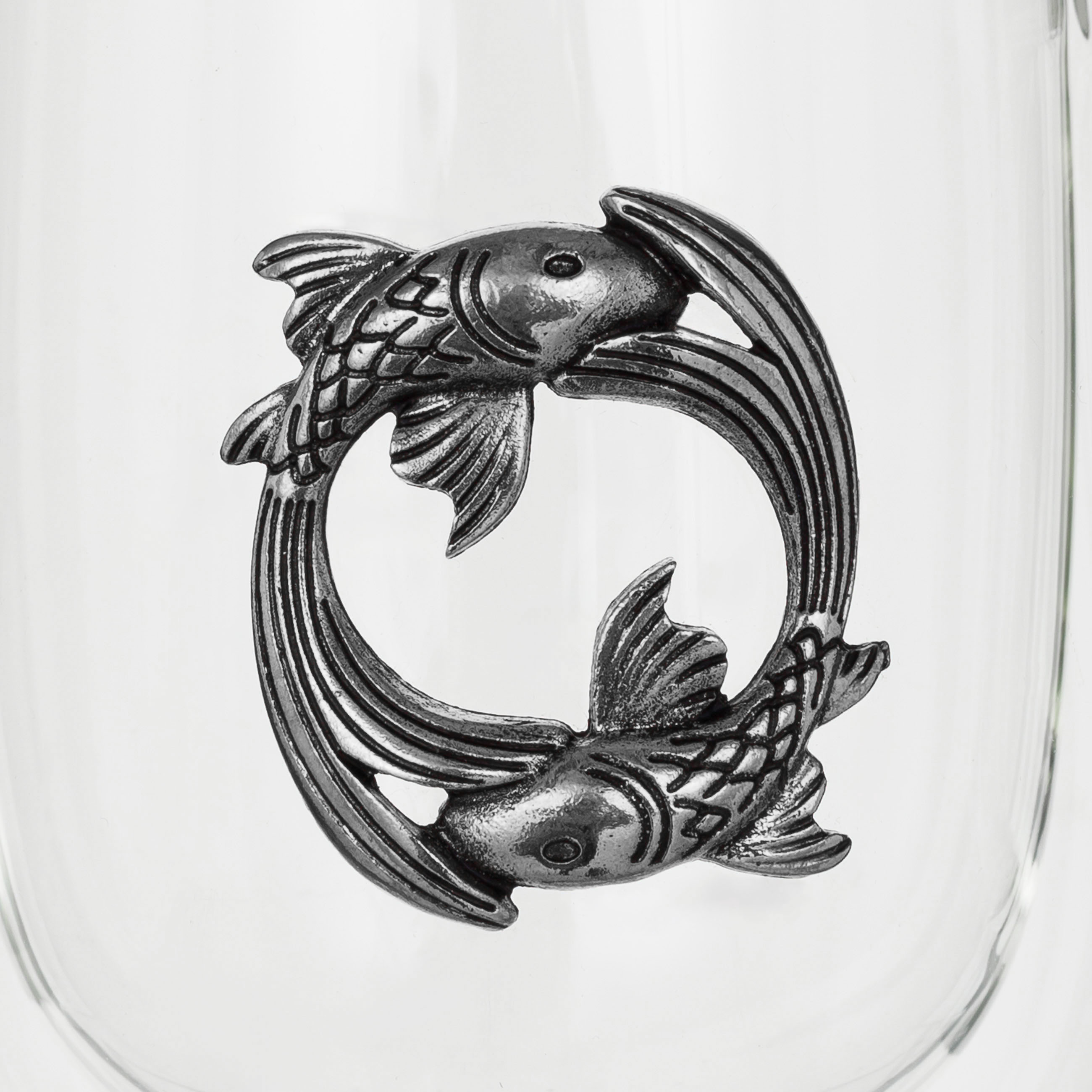 Кружка, 350 мл, стекло Б/металл, серебристая, Рыбы, Air-zodiac, image-5