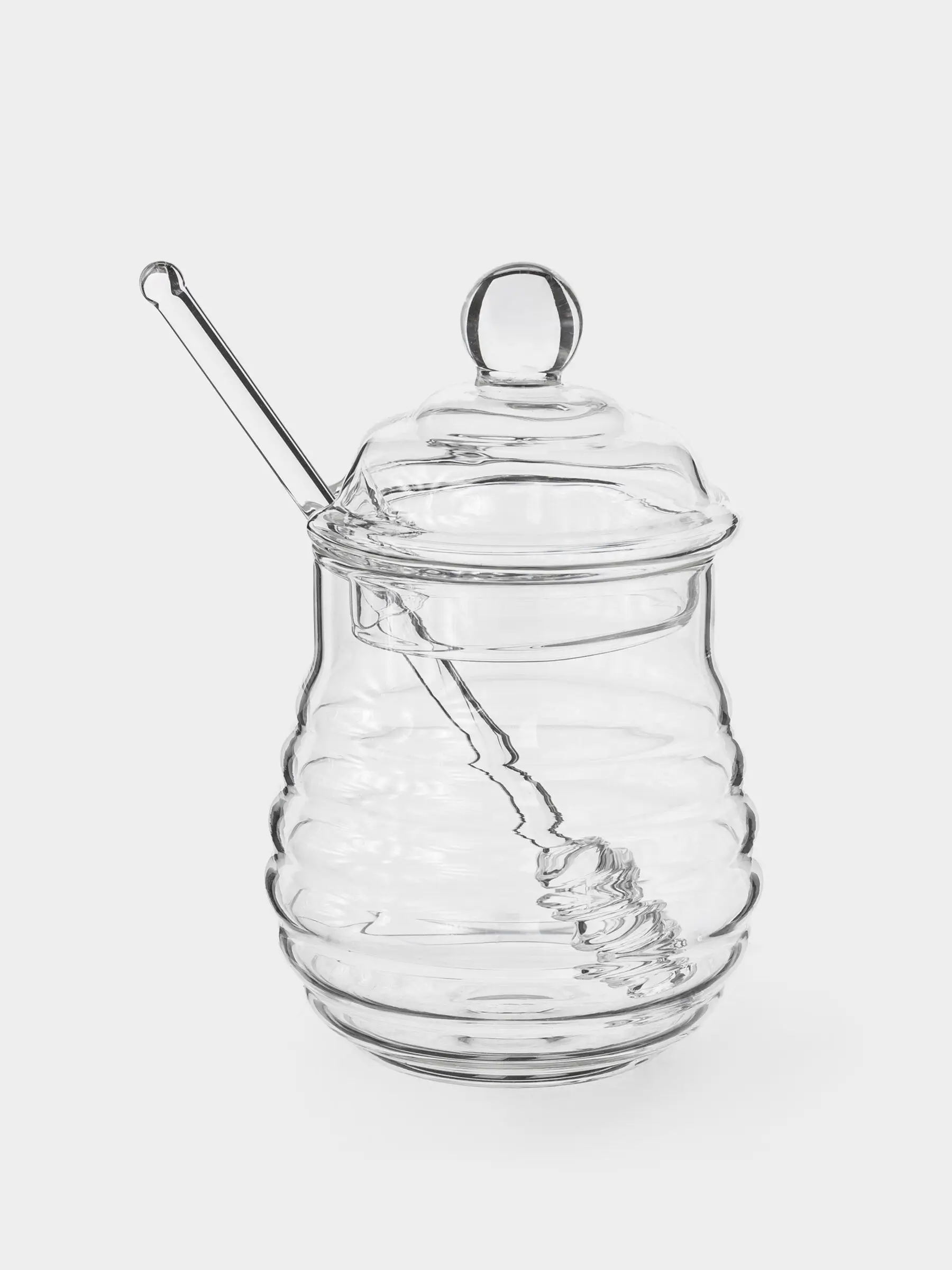 Балға арналған құты, 400 мл, қасығы бар, шыны Б, Honey