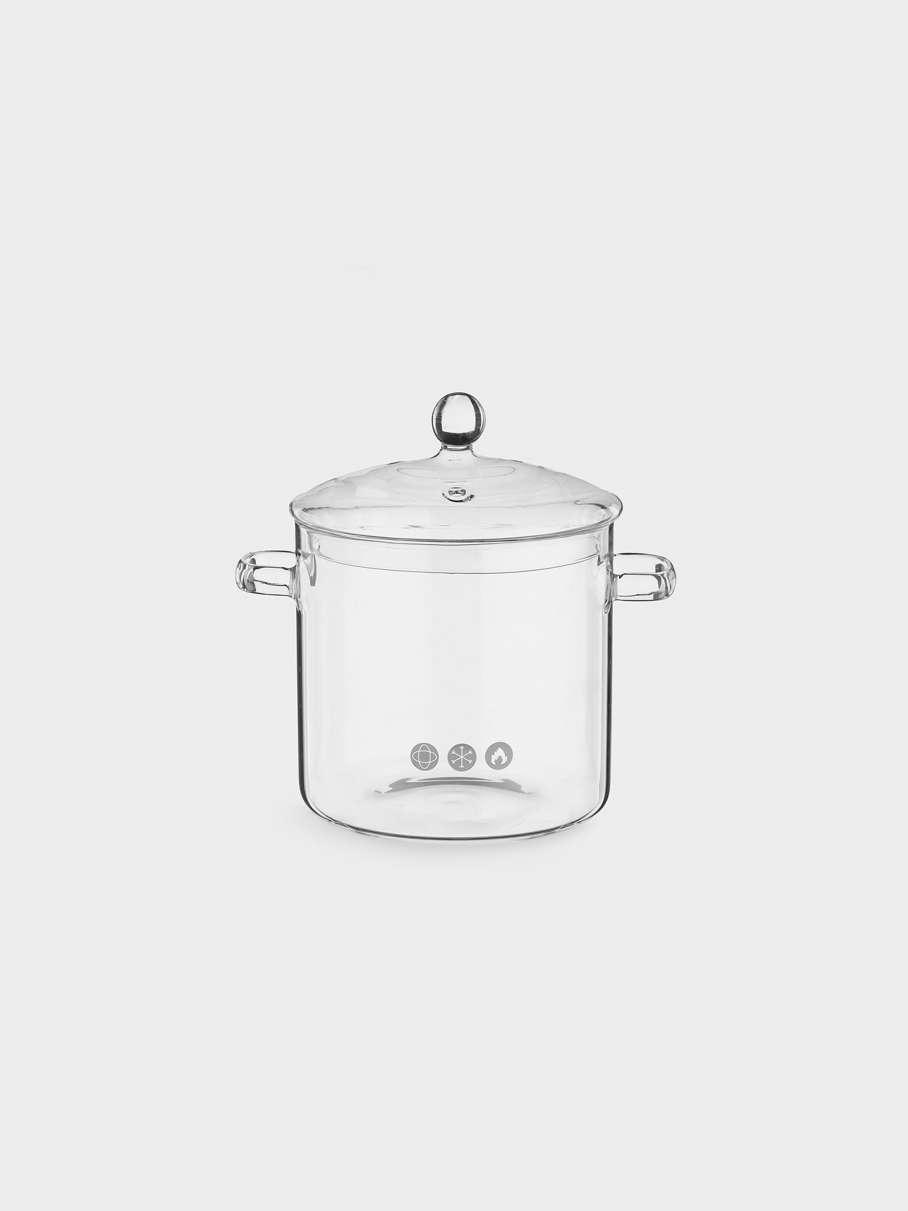 Кәстрөл, 16 см, 2,5 л, қақпағы бар, шыны B, Clear, image-0
