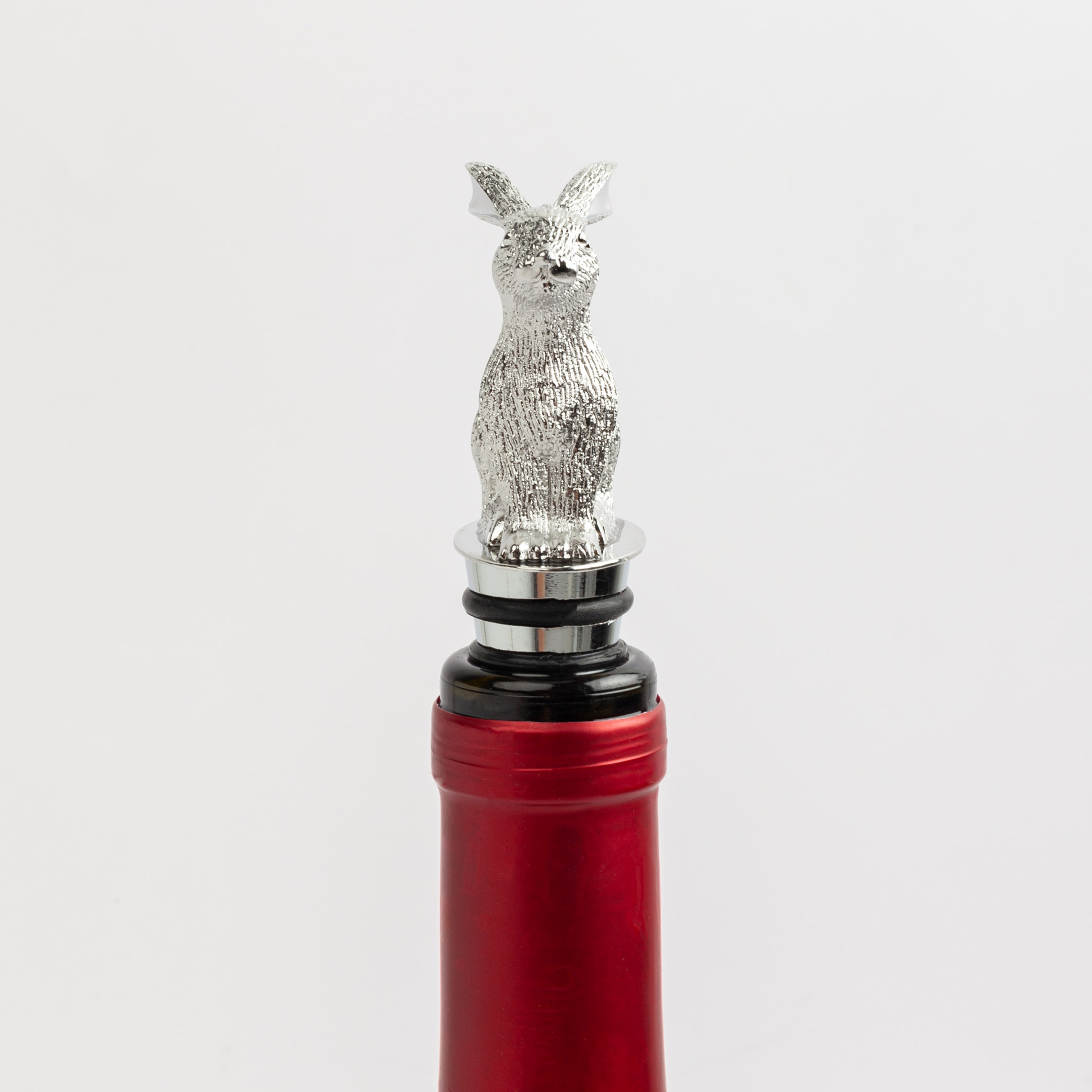 Пробка для винной бутылки, 11 см, металл, Кролик, Rabbit, image-3