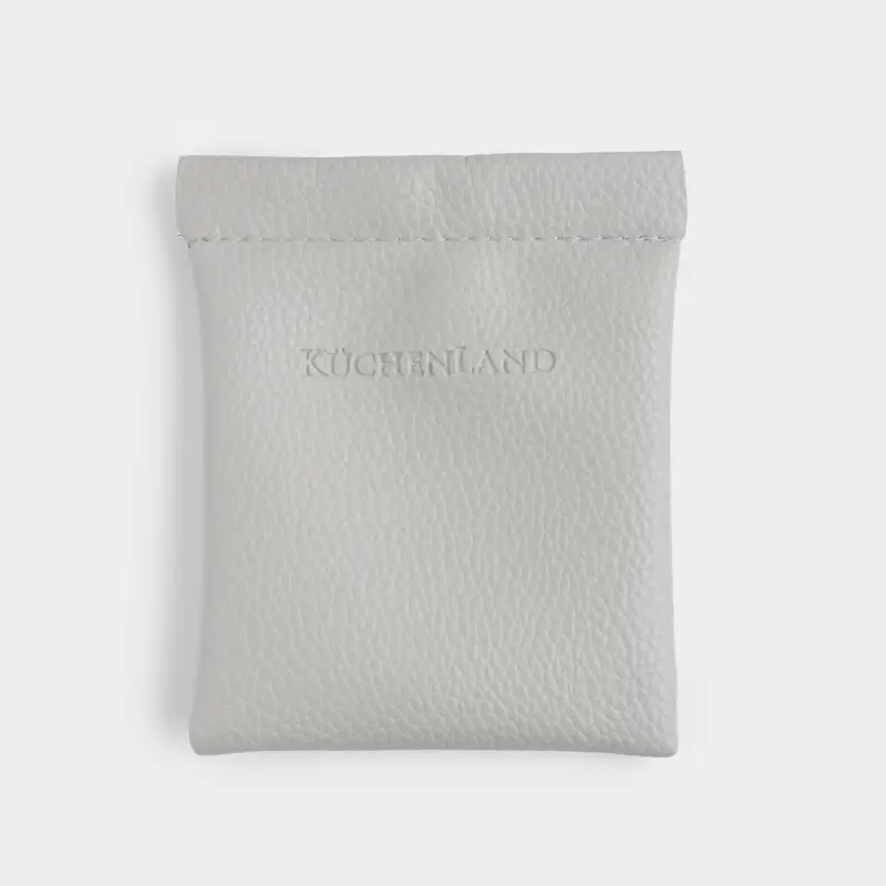 Косметичка, 10х12 см, на клипсе, полиуретан, серая, Memo ,image-0