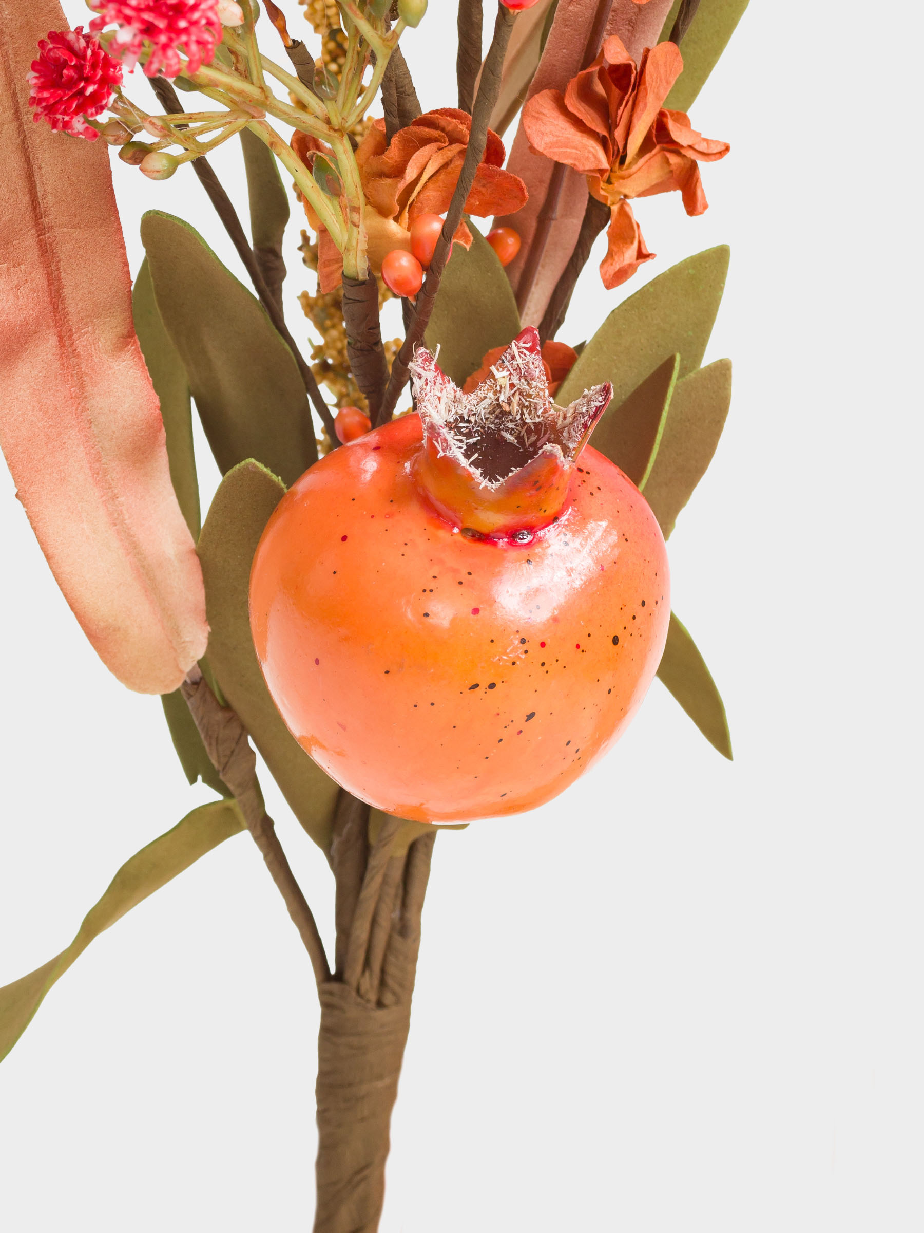 Сәндік бұтақ, 30 см, көбік/полиэстер, Анар және гүлдер, Forest symphony decor, image-2