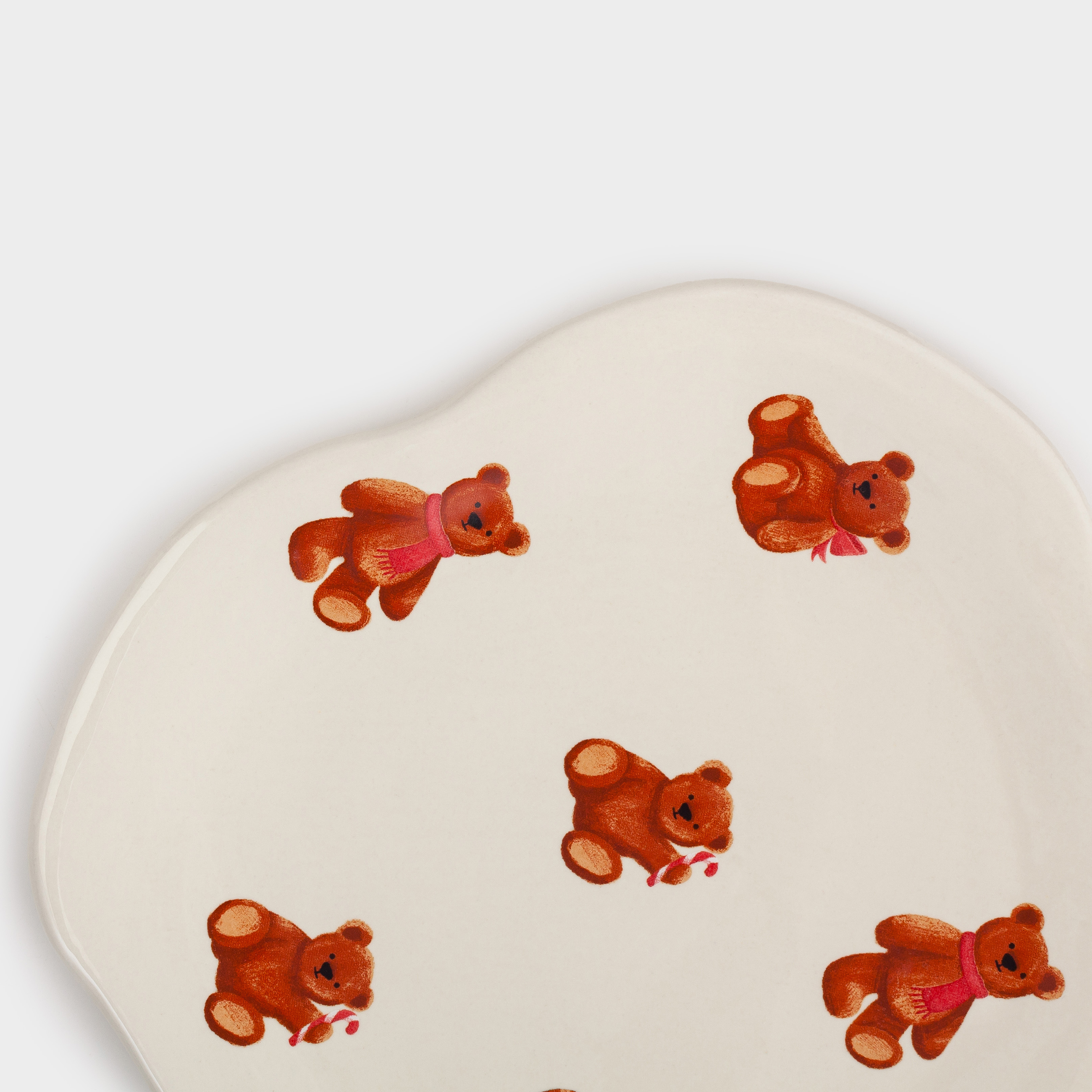 Тарелка закусочная, детская, 20 см, керамика, бежевая, Мишки, Bear Meni, image-5