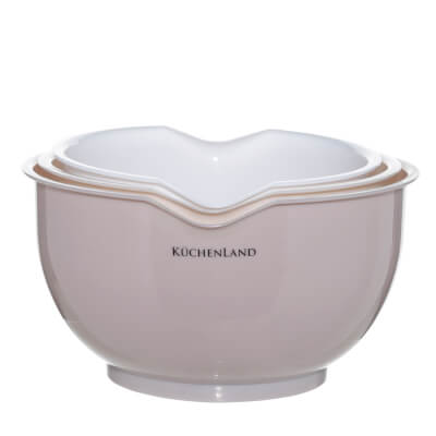 Набор мисок, 3 шт, со сливом, пластик, бежевая/кремовая/молочная, Soft kitchen ,image-0