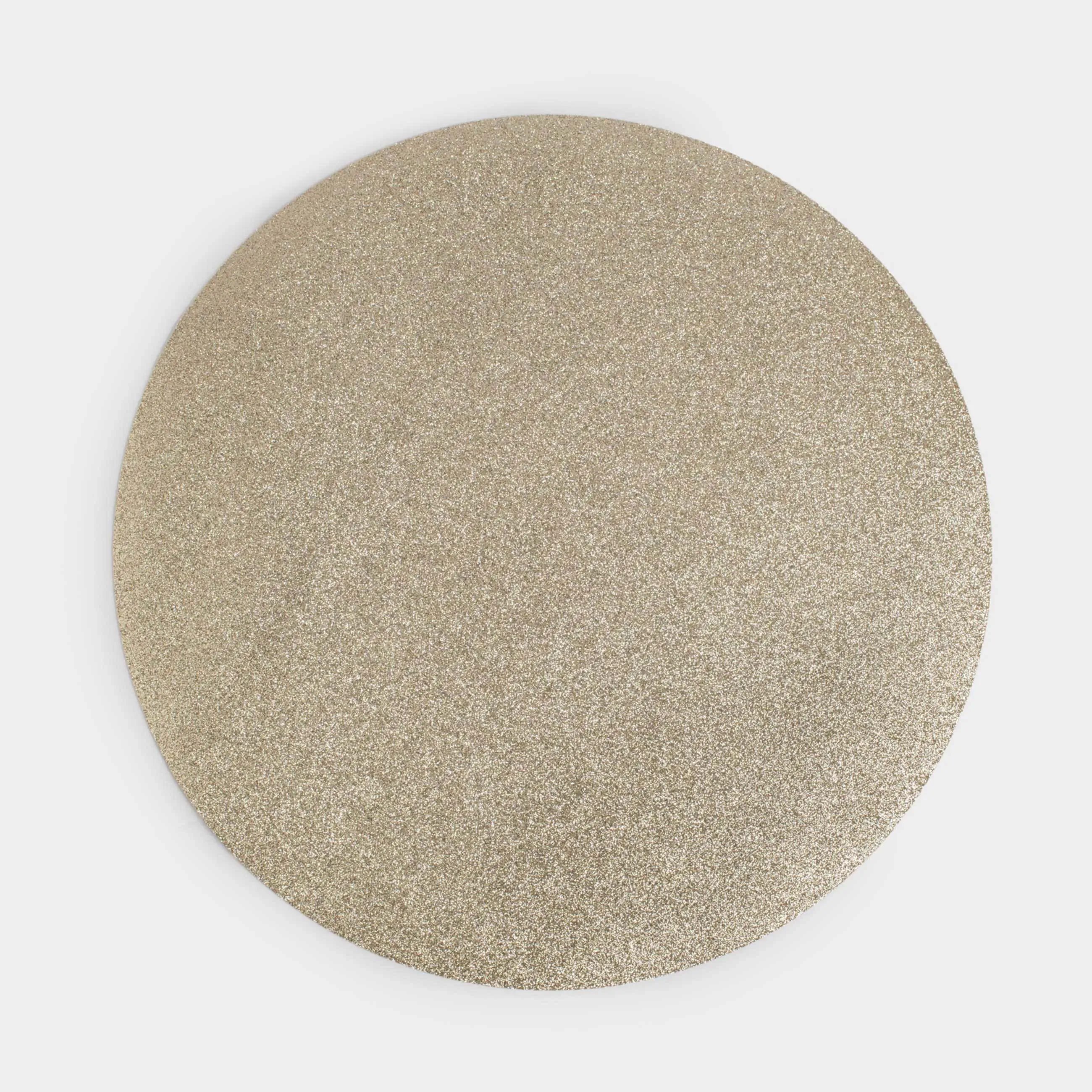Аспаптарға арналған майлық, 38 см, ПВХ, дөңгелек, шампан, Glitter mat