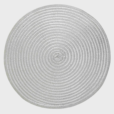 Салфетка под приборы, 38 см, полипропилен, круглая, серебристая, Circle ,image-0