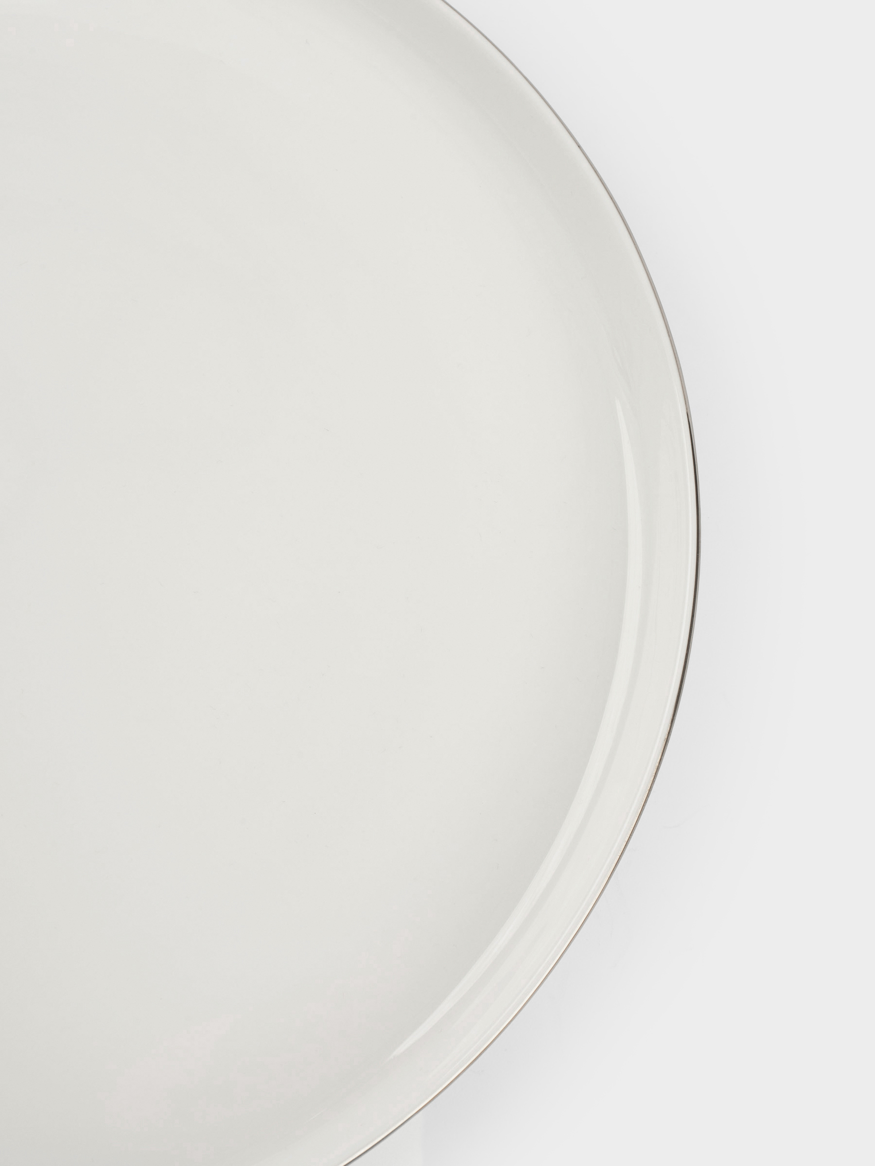 Түскі ас тәрелкесі, 26 см, фарфор F, ақ, Ideal silver, image-4