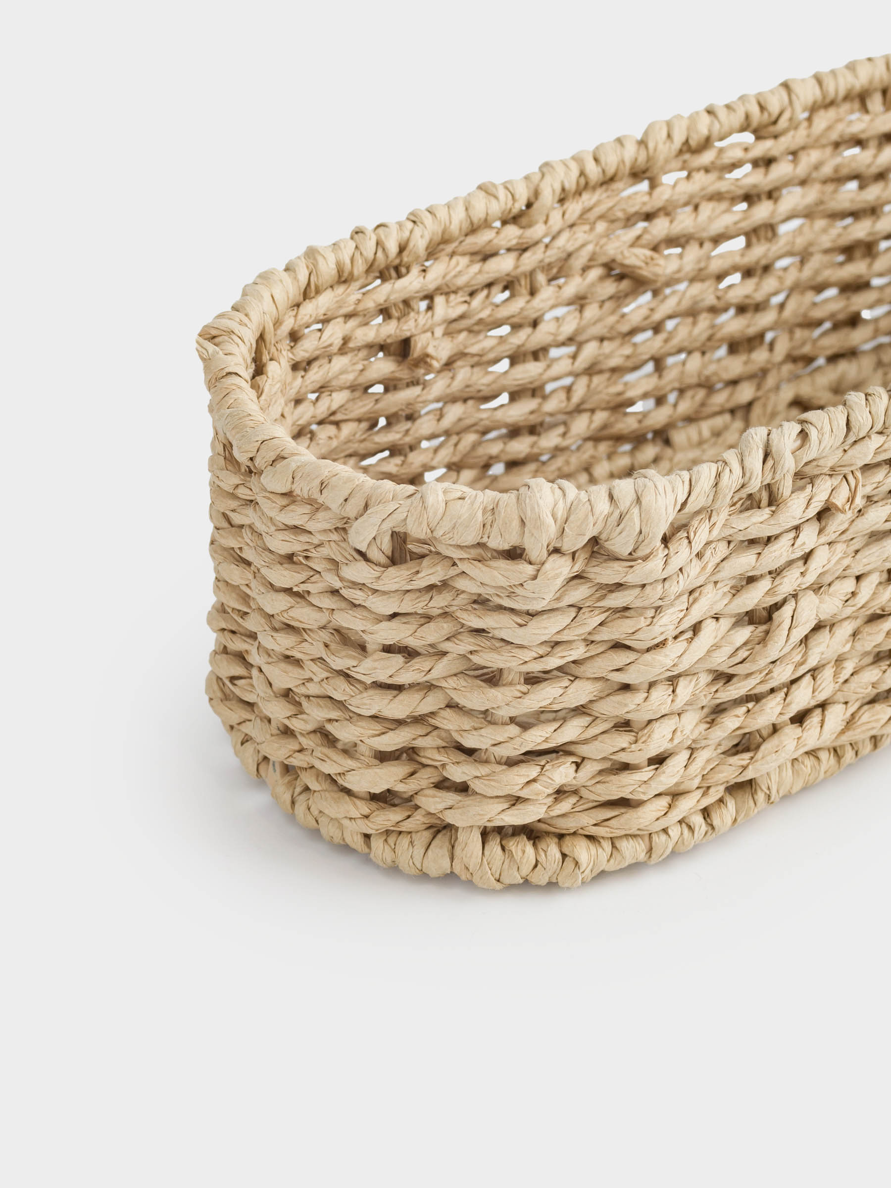 Корзина для столовых приборов, 25х10 см, плетеная, целлюлоза, овальная, Braided, image-5