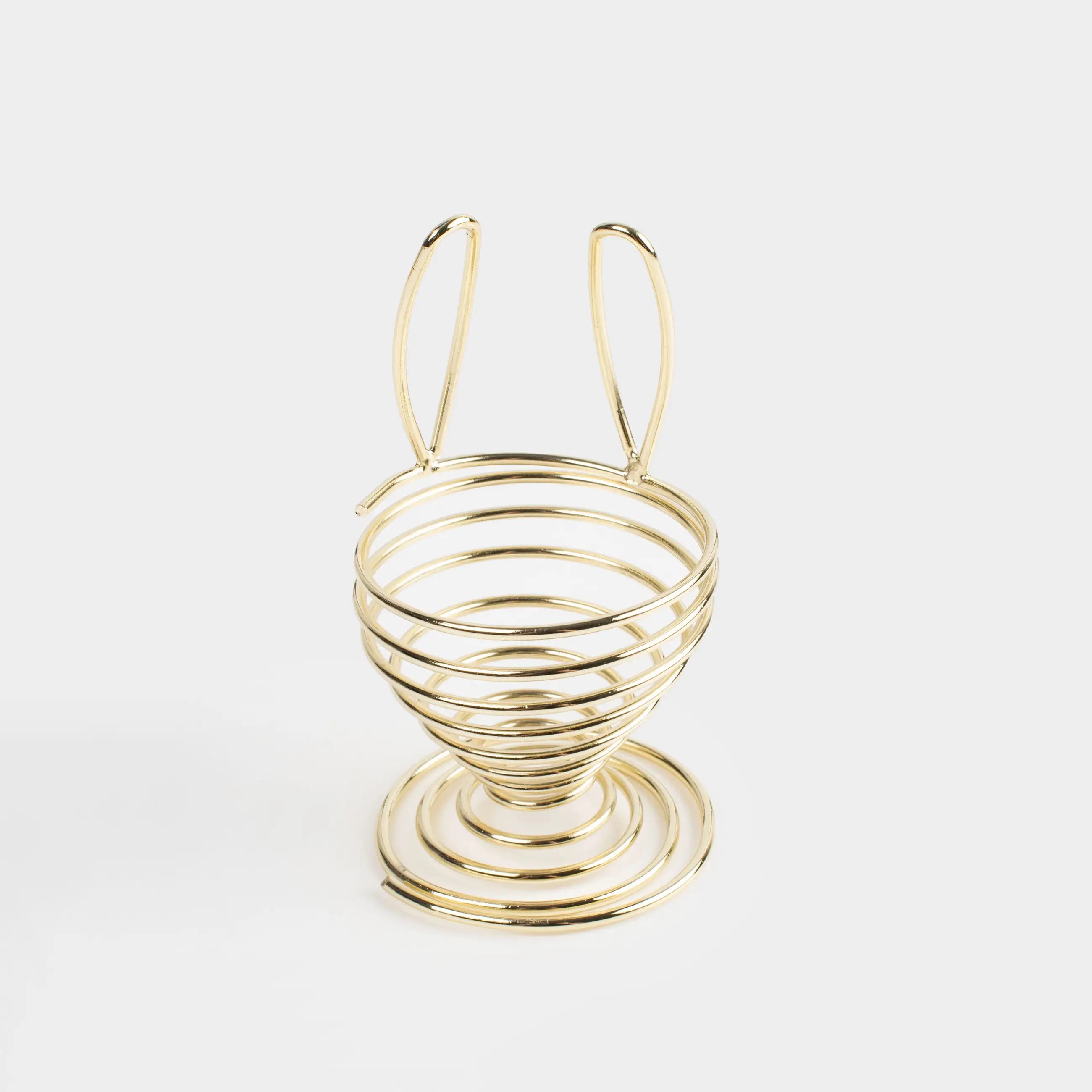 Подставка для яйца, 9 см, сталь, золотистая, Ушки кролика, Twist gold