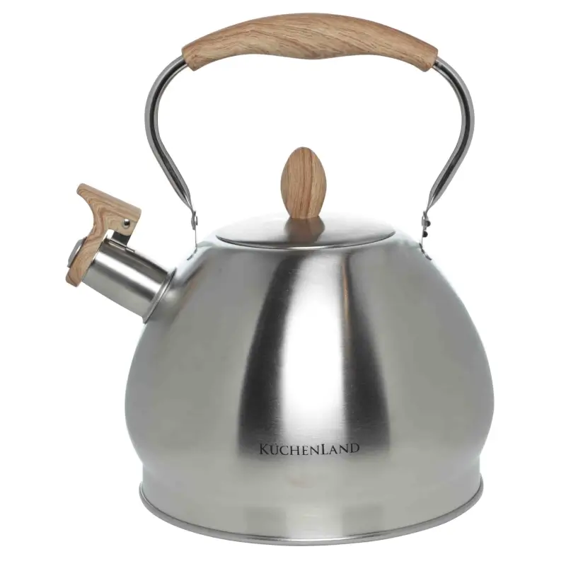 Чайник, 3,4 л, со свистком, сталь/нейлон, бежевый/матовый, Whistle ,image-0
