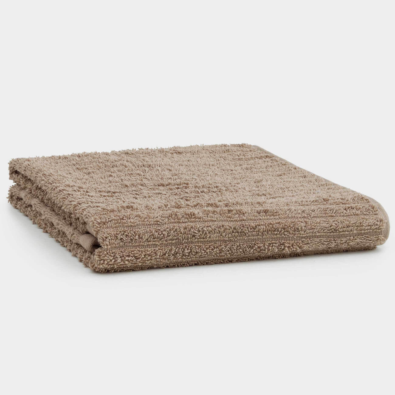 Полотенце, 50х90 см, хлопок, песочное, Объемные полосы, Stripes cotton, image-0