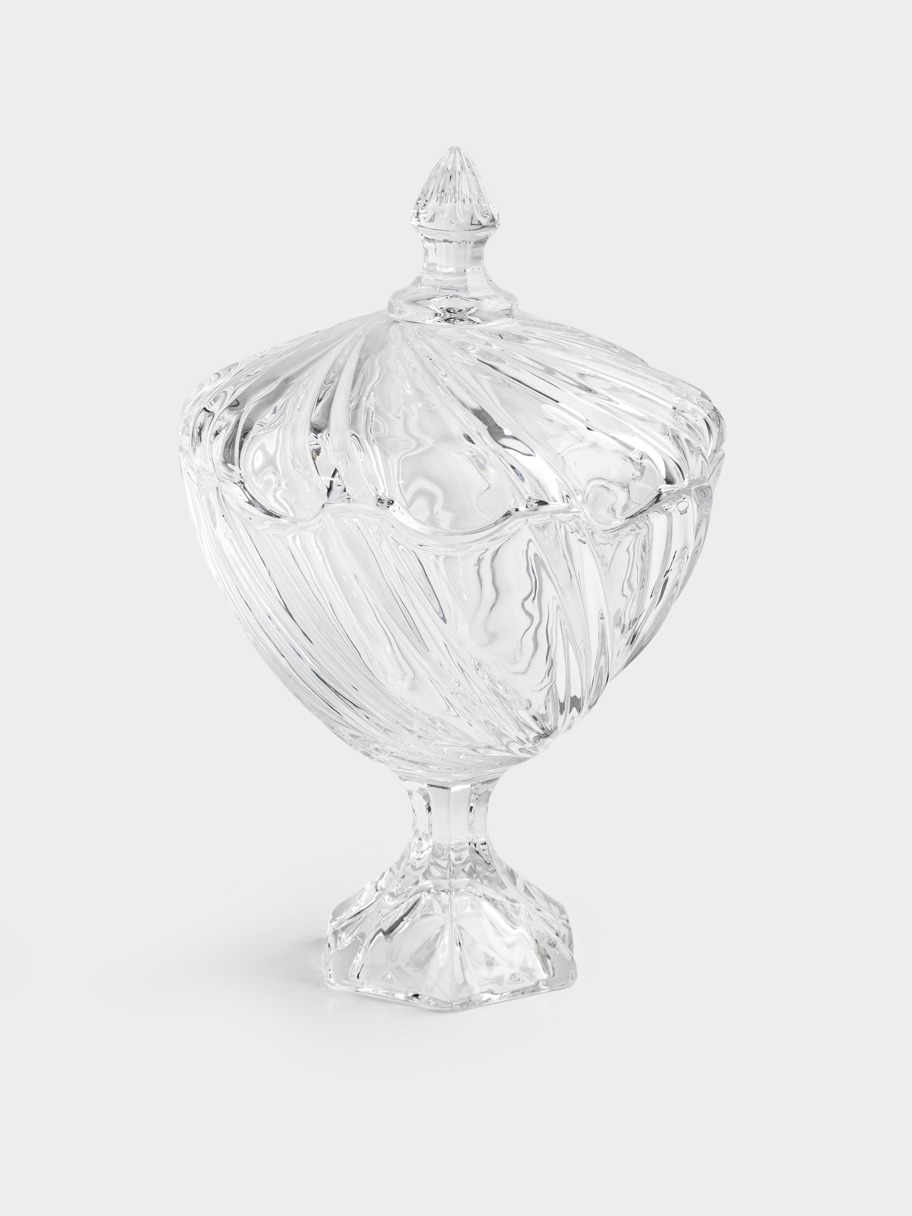 Конфетница, 14х23 см, 480 мл, на ножке, с крышкой, стекло Р, Torsido, image-1