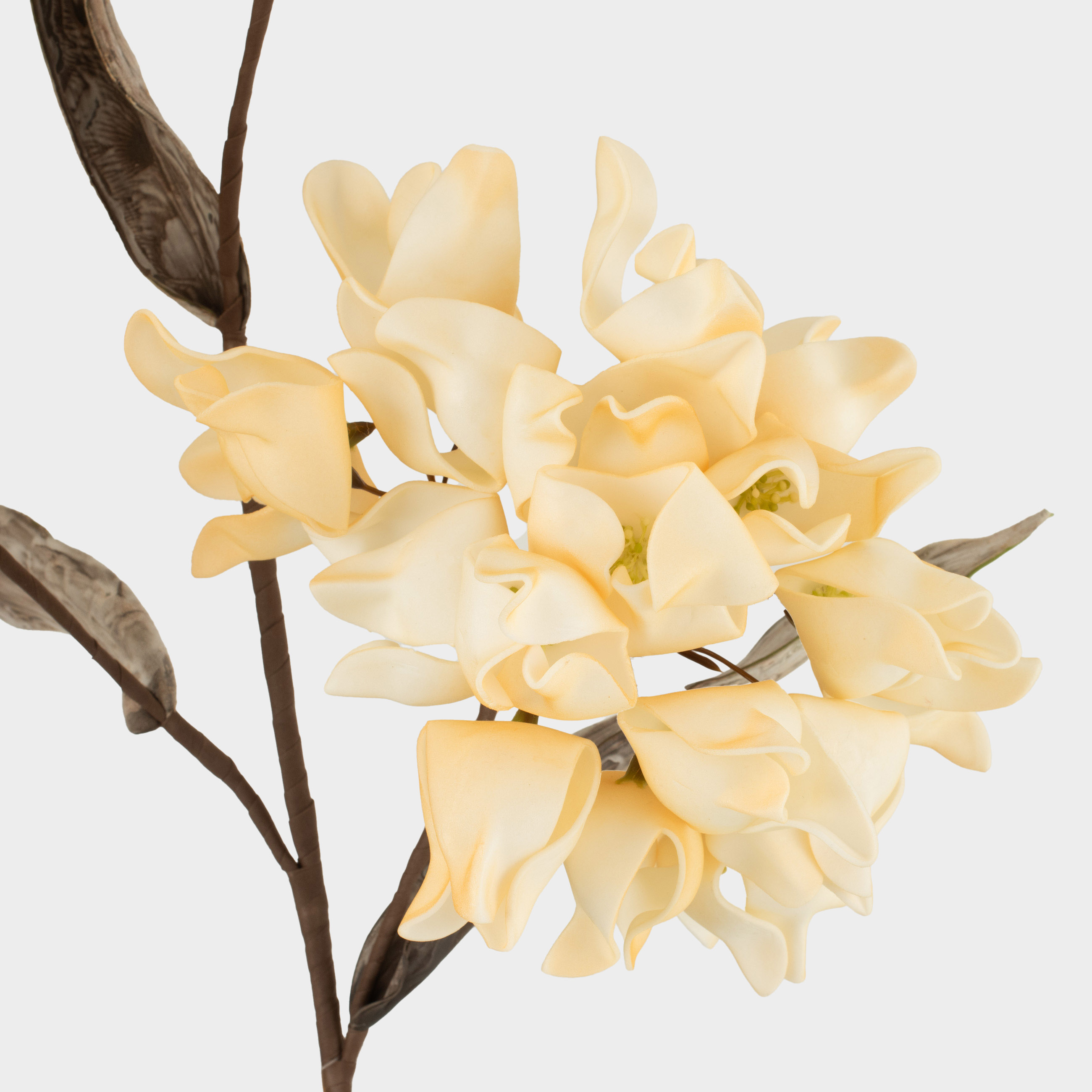 Ветка декоративная, 1 м, пластик/пенопласт, Молочная магнолия, Flower garden, image-3