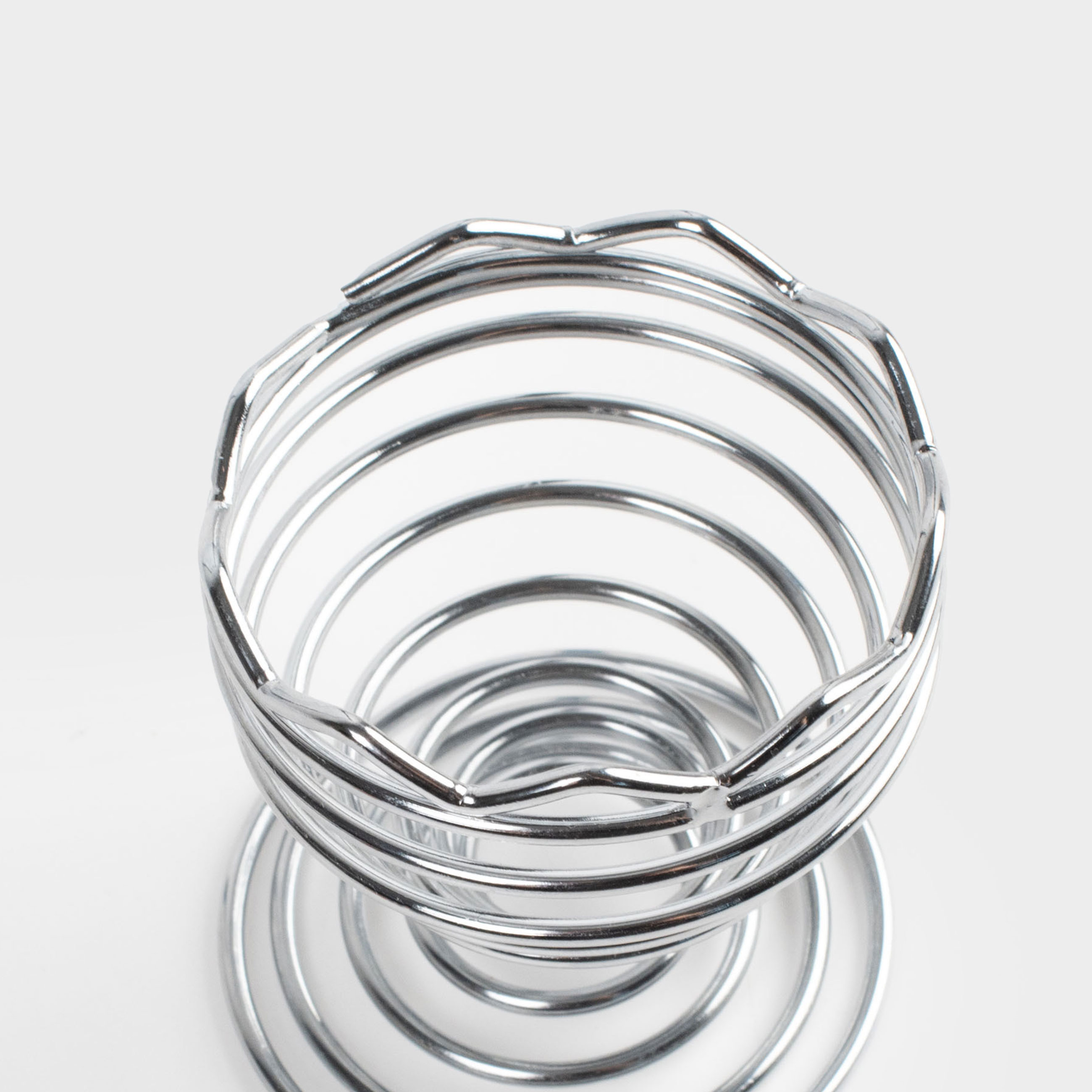Подставка для яйца, 7 см, сталь, серебристая, Волнистый вихрь, Twist silver, image-2
